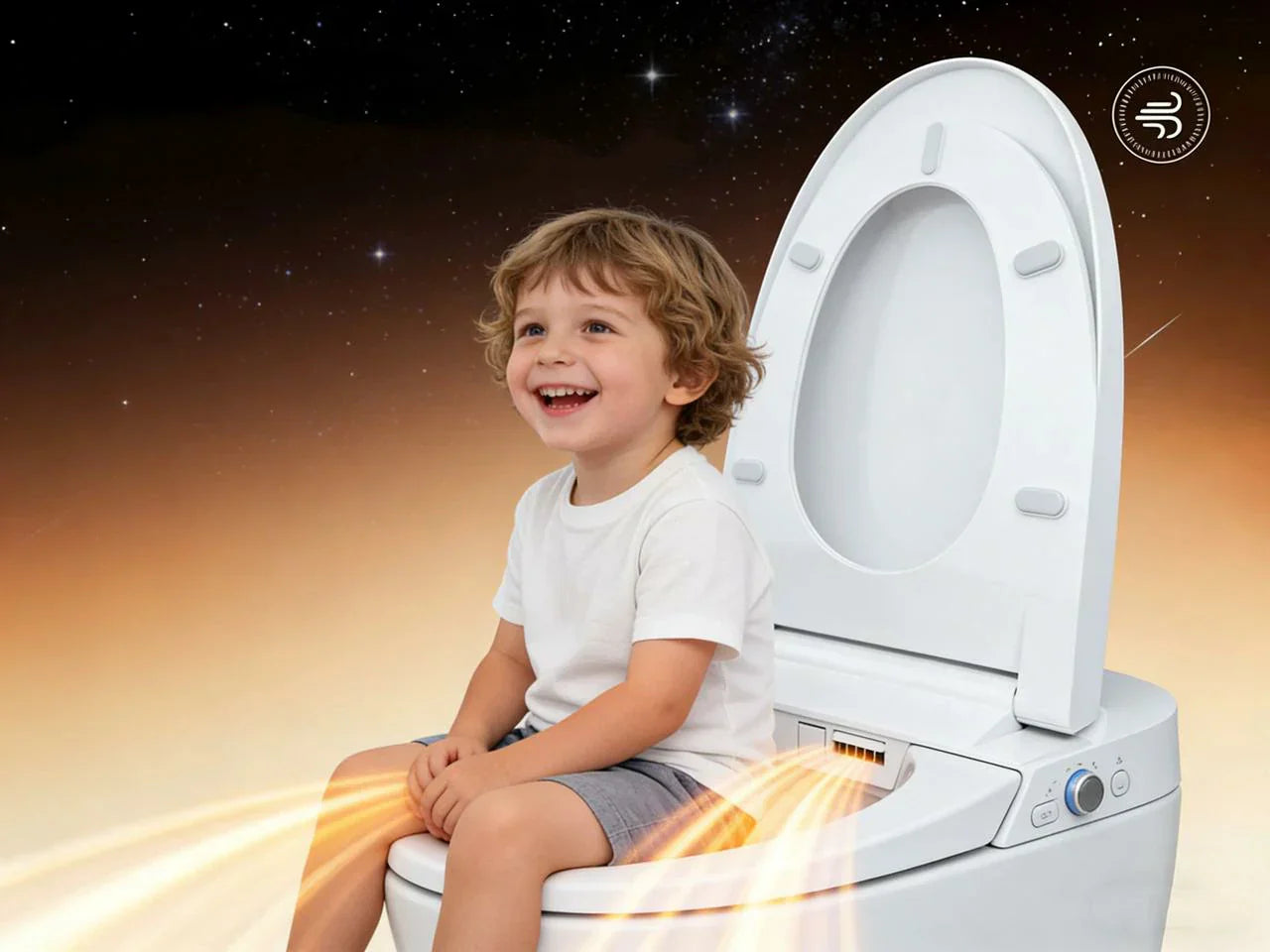 smart toilet with air dryer