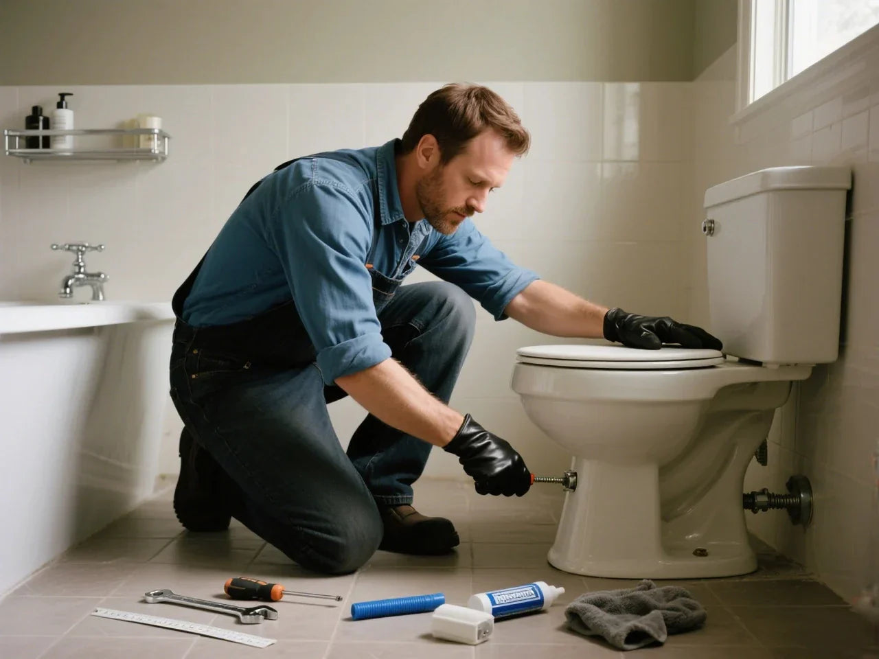 how to install a new toilet