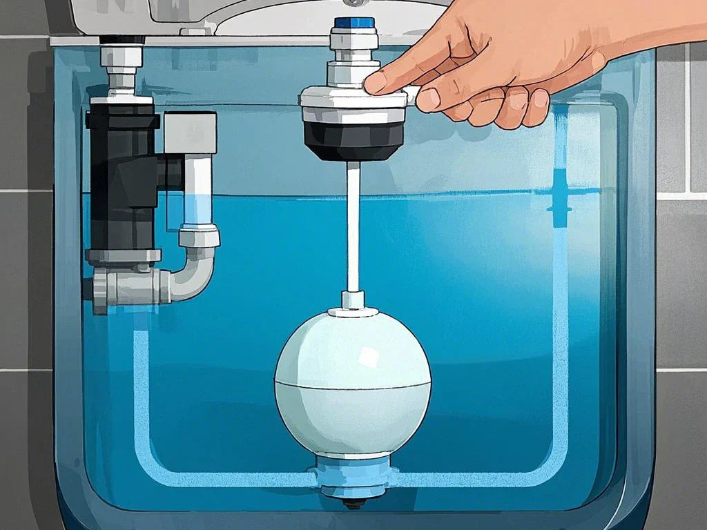 how to adjust toilet float