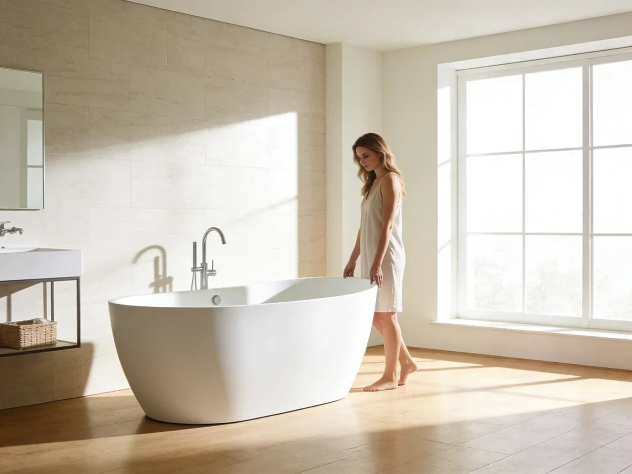 59 inch freestanding bathtub