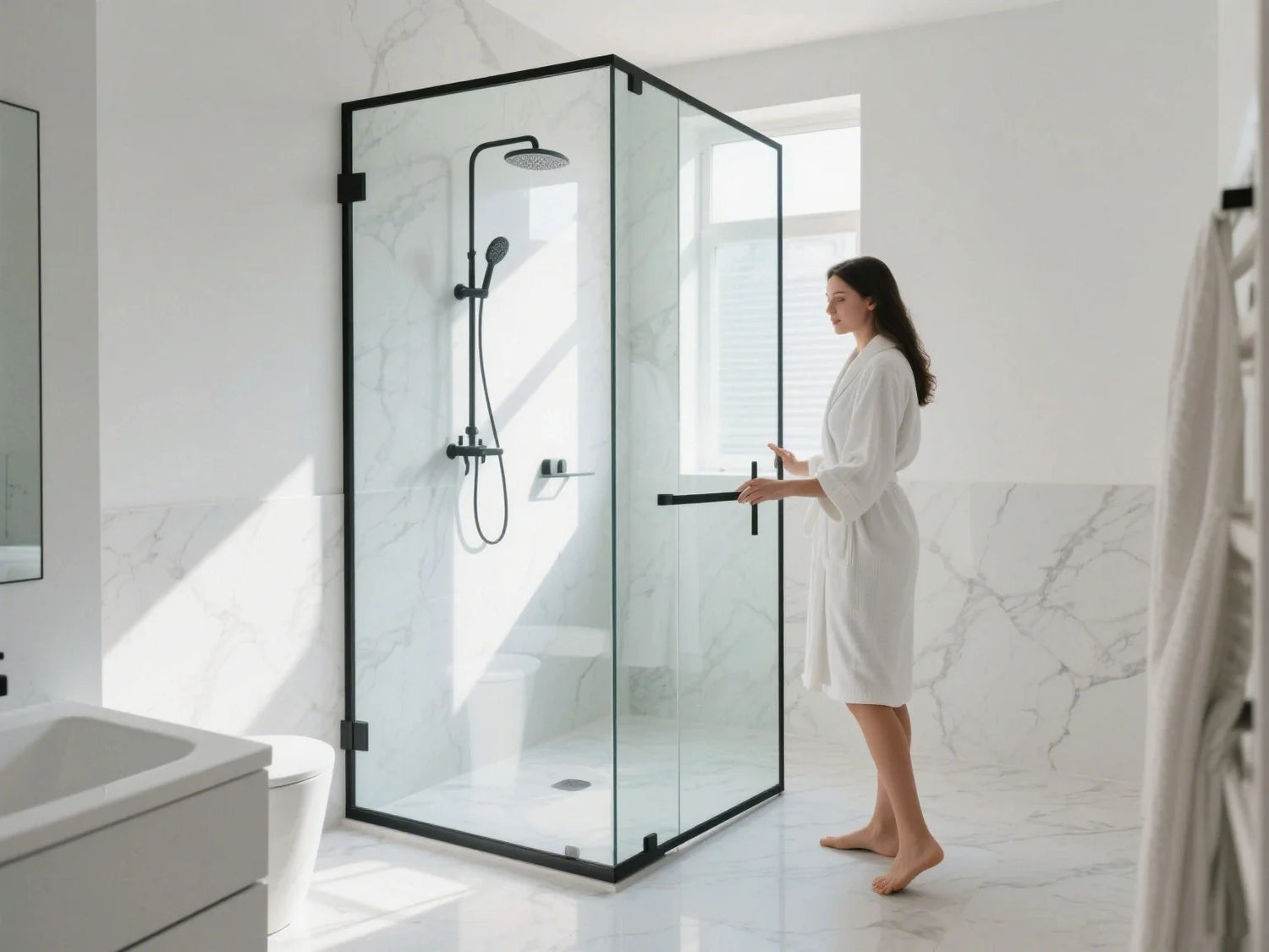 bathroom glass doors for shower