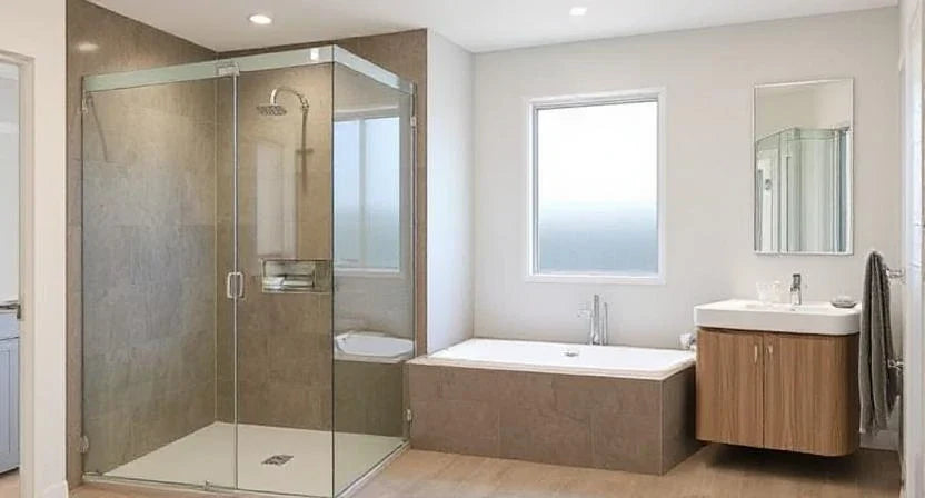 modern glass shower door