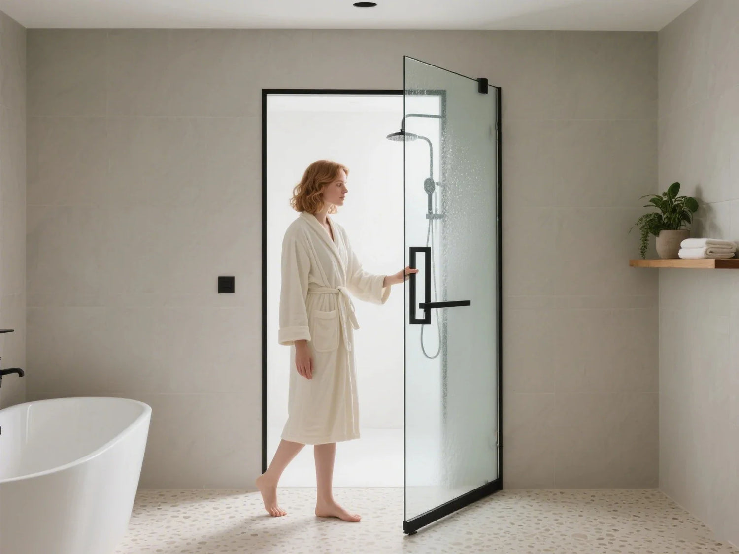 pivot shower door