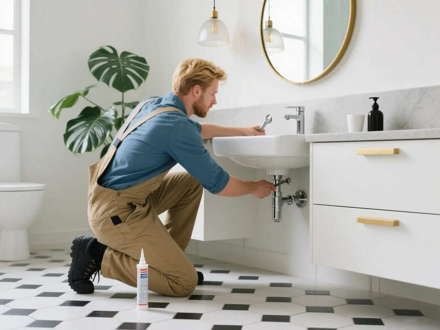 how to install a bathroom sink