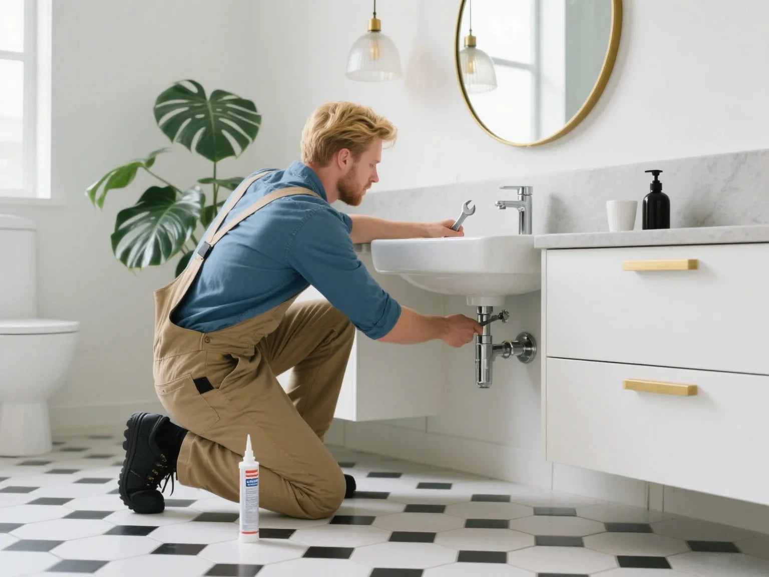 how to install a bathroom sink