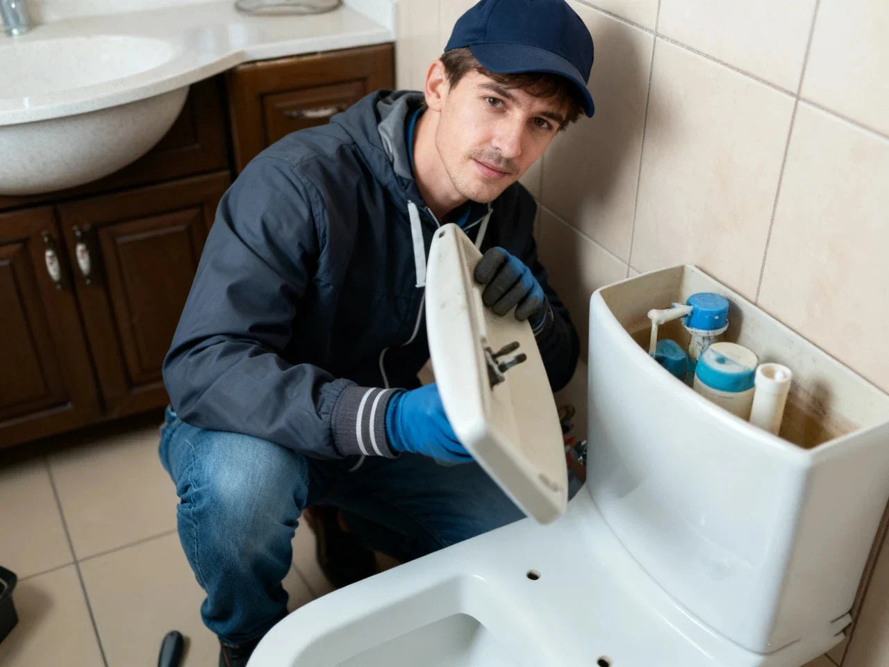 replace toilet flush valve