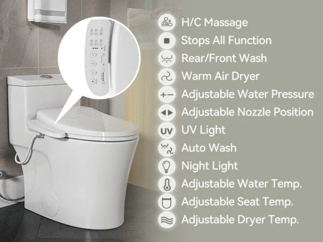 HOROW T0338W Toilet with B0403 Bidet: The Best Combo for Clean Living