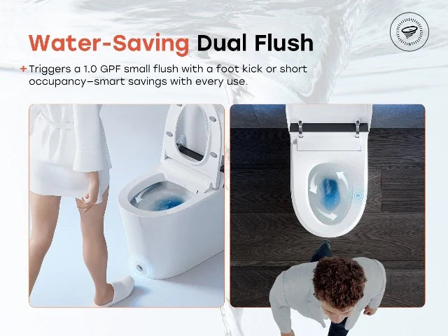 HOROW T38P Toilet | Smart Skirted Style with Dual Flush