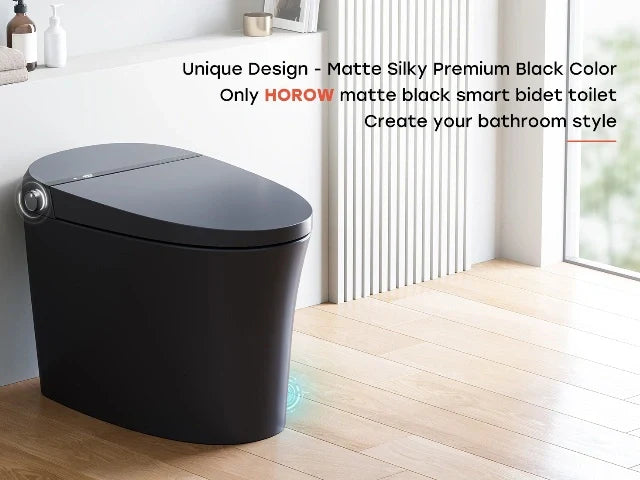 Luxury Meets Power: HOROW T36 Black Toilet with Booster Pump