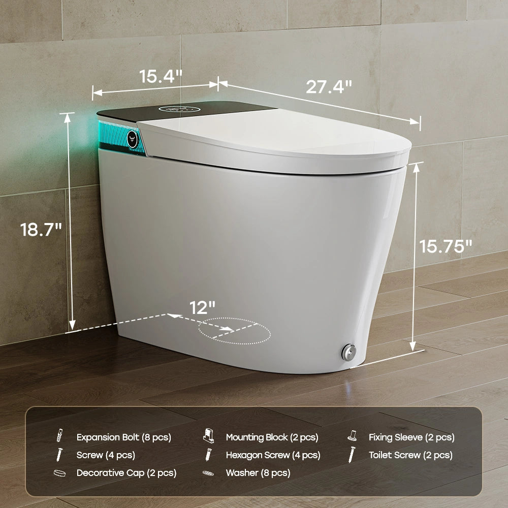 HOROW Smart Toilet with Integrated Bidet and Heated Seat T38-PL