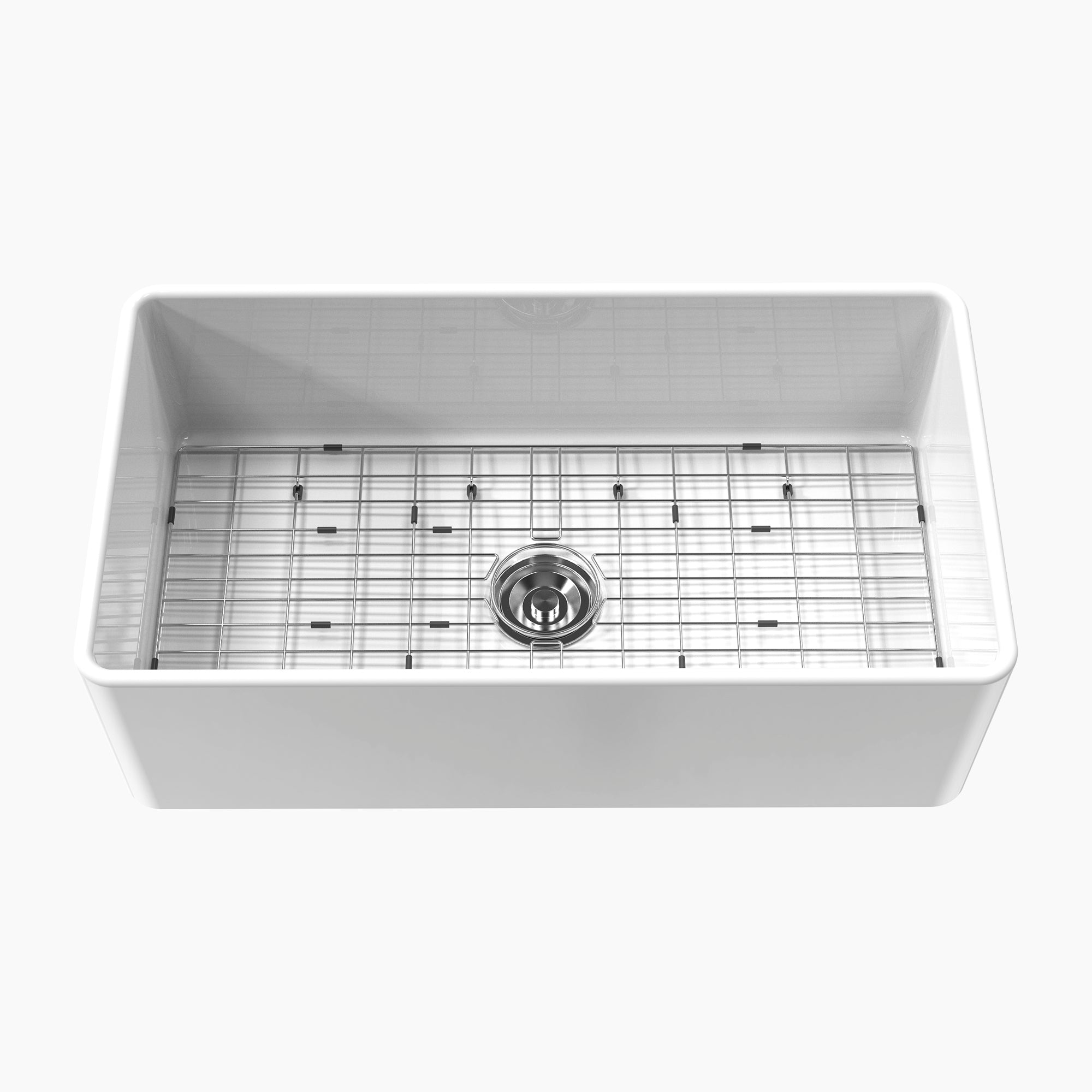 HOROW 33 Inch Farmhouse Sink With Ceramic Porcelain Fireclay Model HR-S3318W