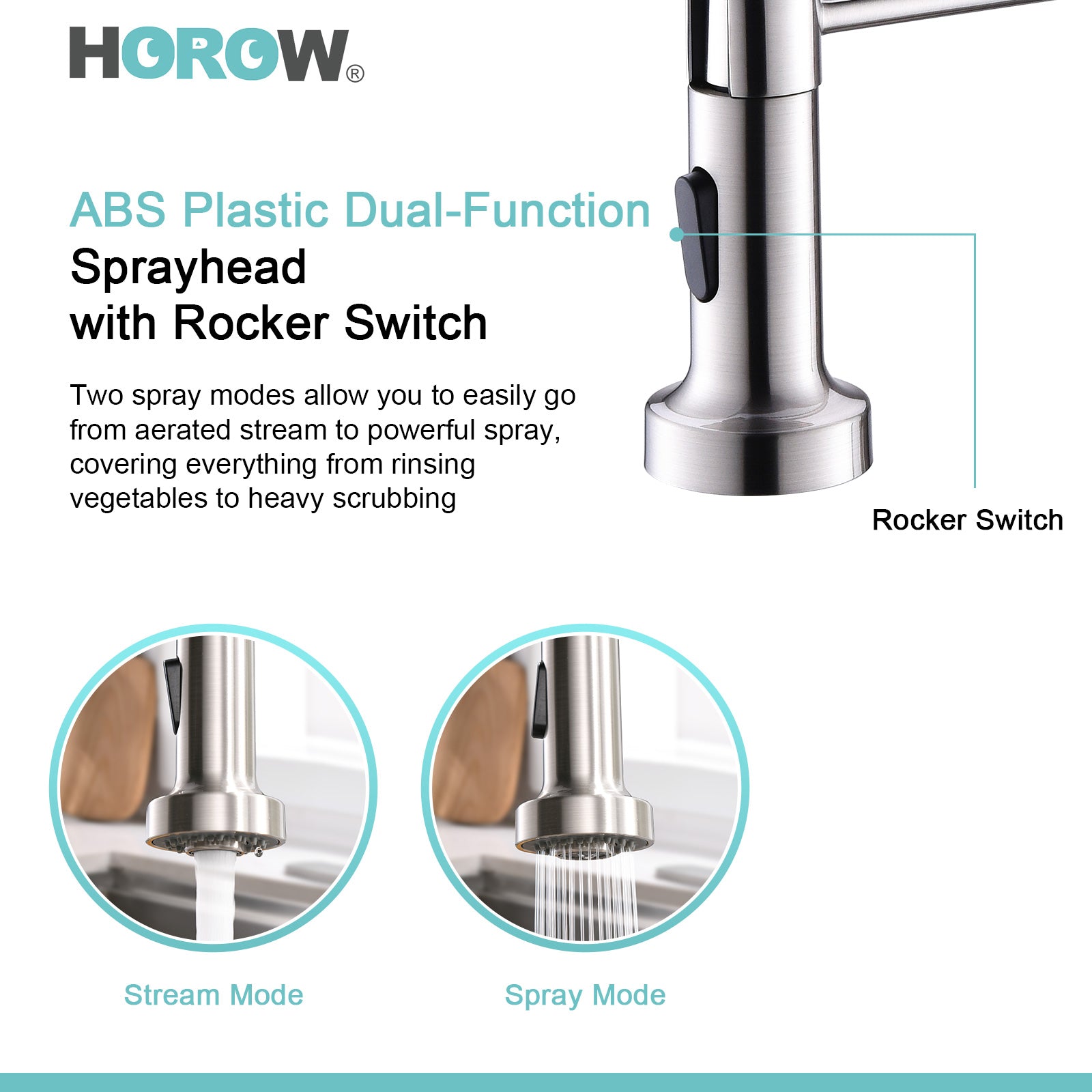 HOROW Best Kitchen Faucet With Pull Down Sprayer Model HR-KF0229B