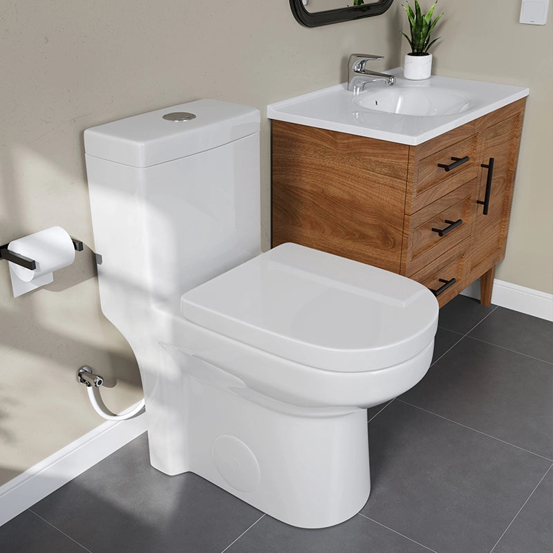 HOROW Small Toilet 1.28 GPF 10 Inch Rough In Toilet Model 8733-10