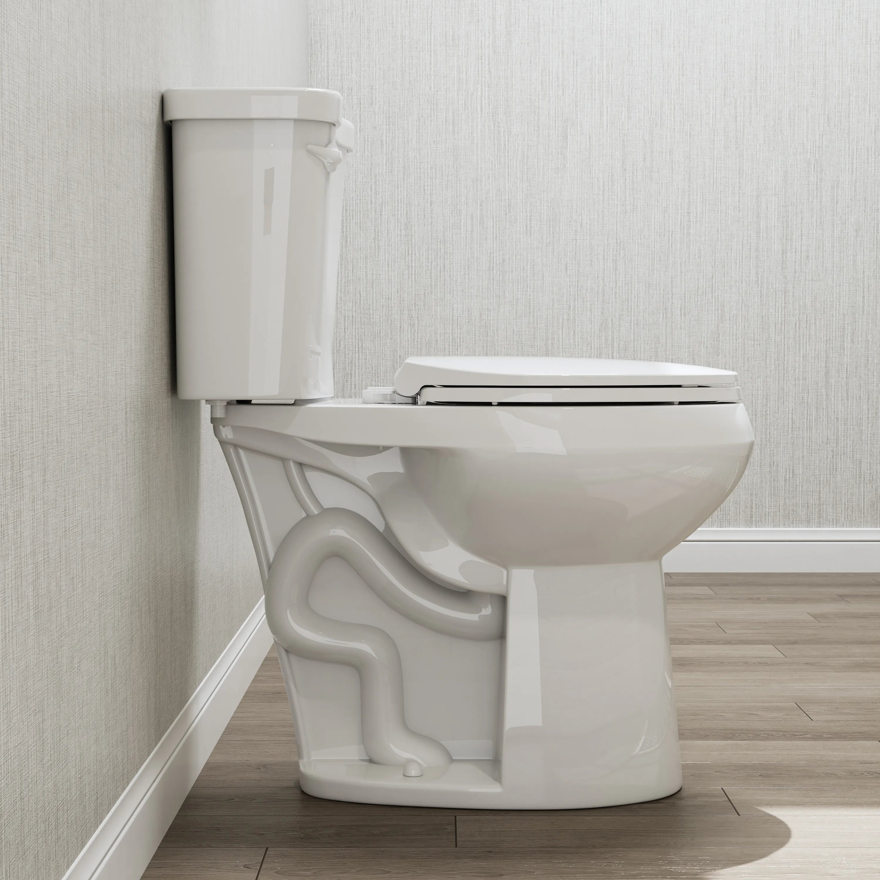 HOROW HWTT-E03S 2-Piece Toilet with 21" Comfort Height & Soft Close Seat