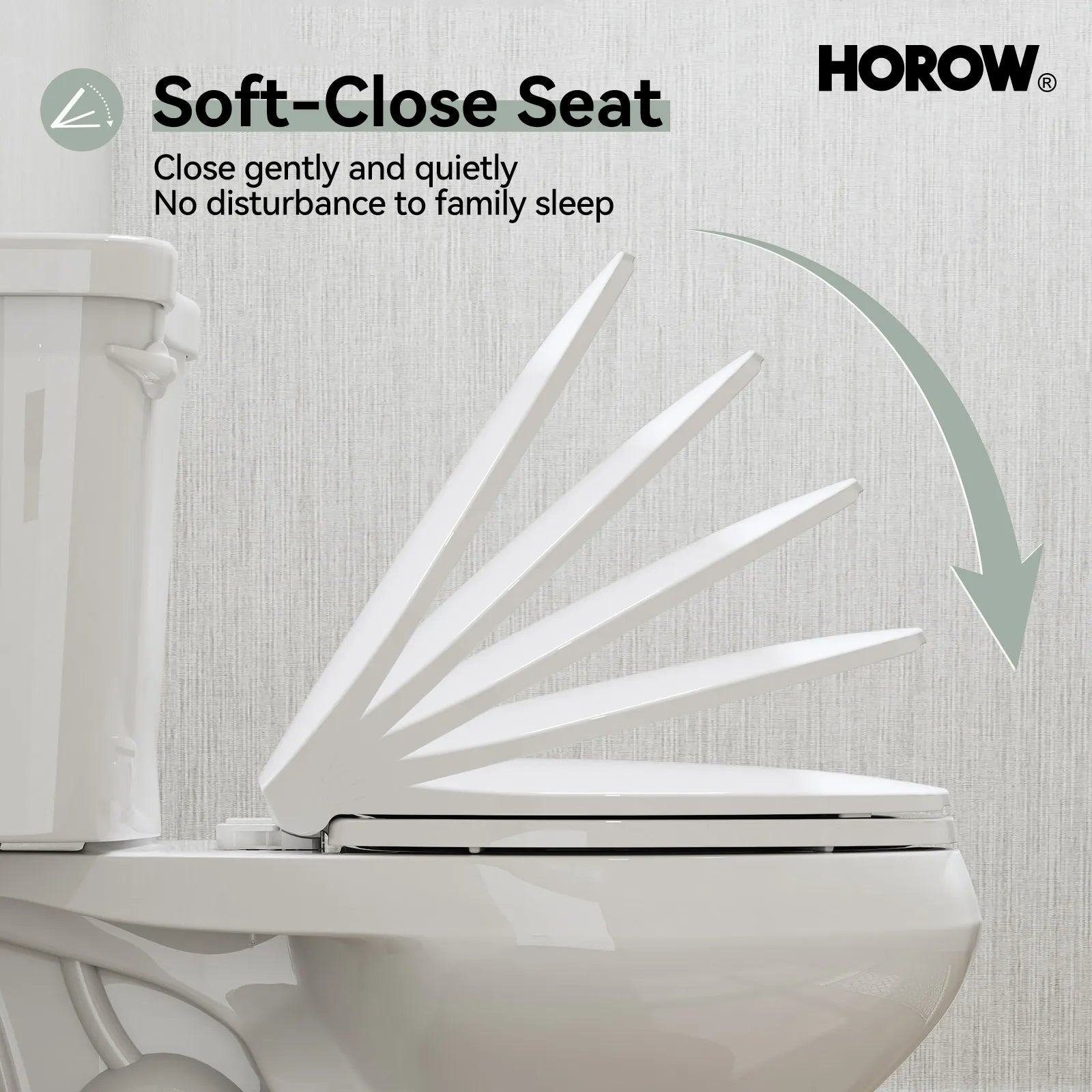 HOROW HWTT-E03S 2-Piece Toilet with 21" Comfort Height & Soft Close Seat