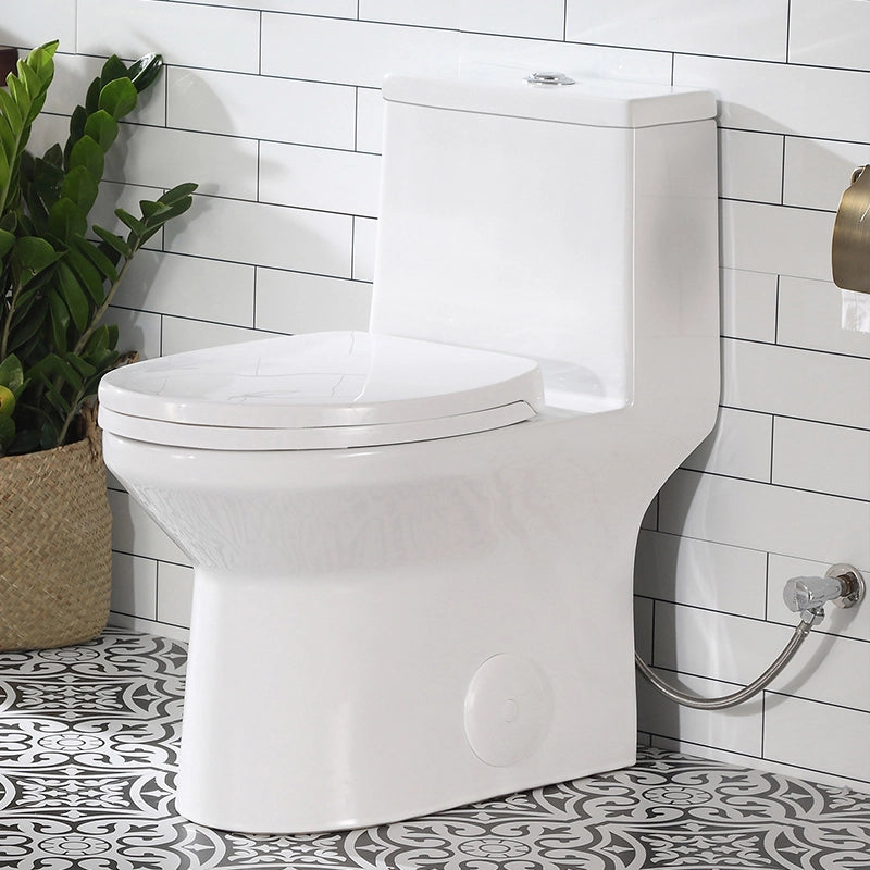 HOROW Best Floor Mounted Elongated Seat One Piece Toilet Model HWMT138