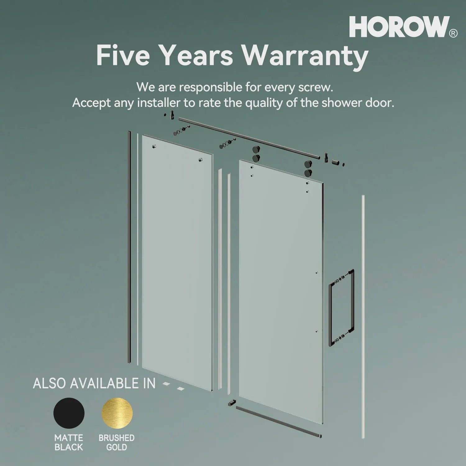 Black Sliding Shower Door 1200mm 8mm Glass Sliding Frameless Model MI6076-MB