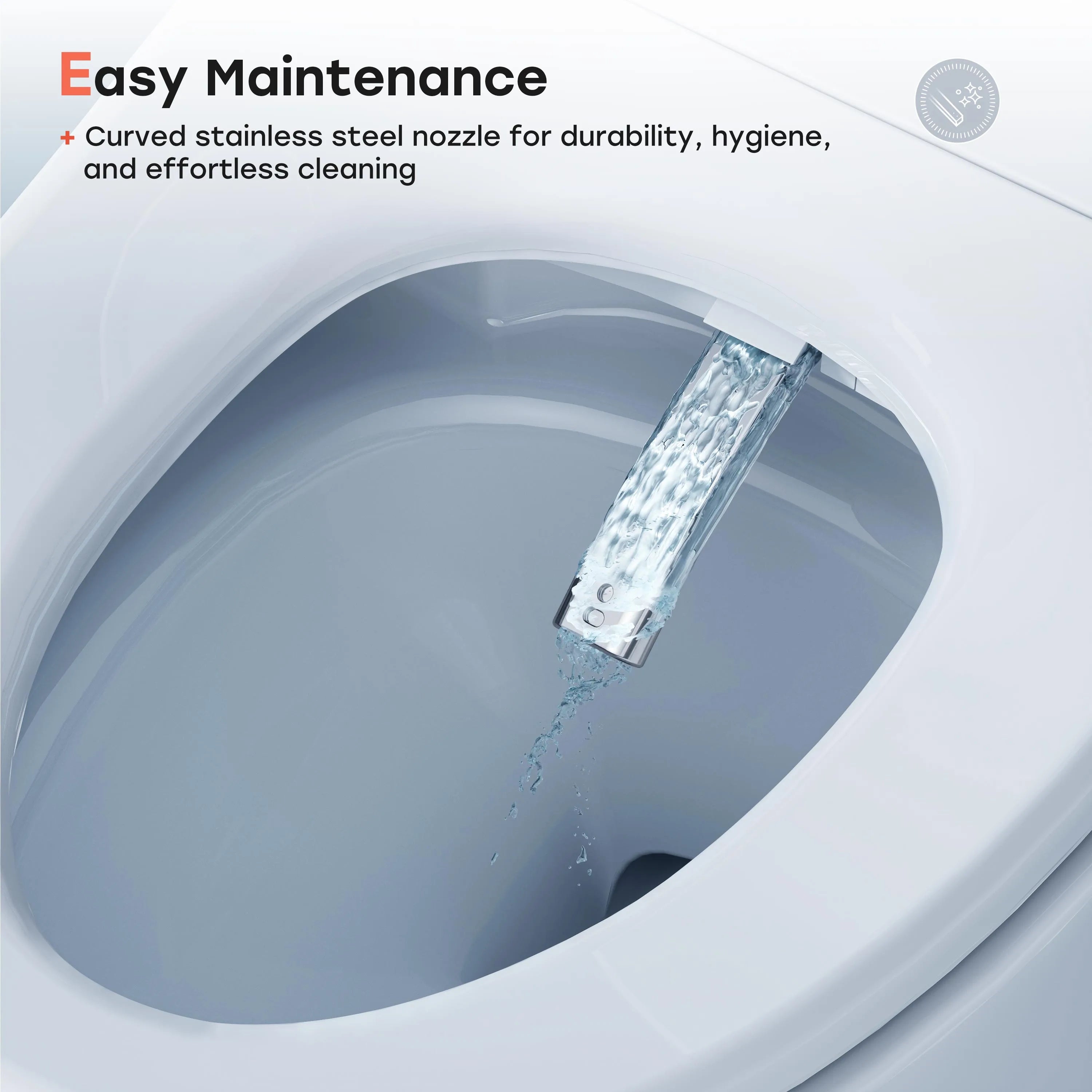 10 Inch Rough In Toilet with Bidet and Dryer for Power Outage Model T37D