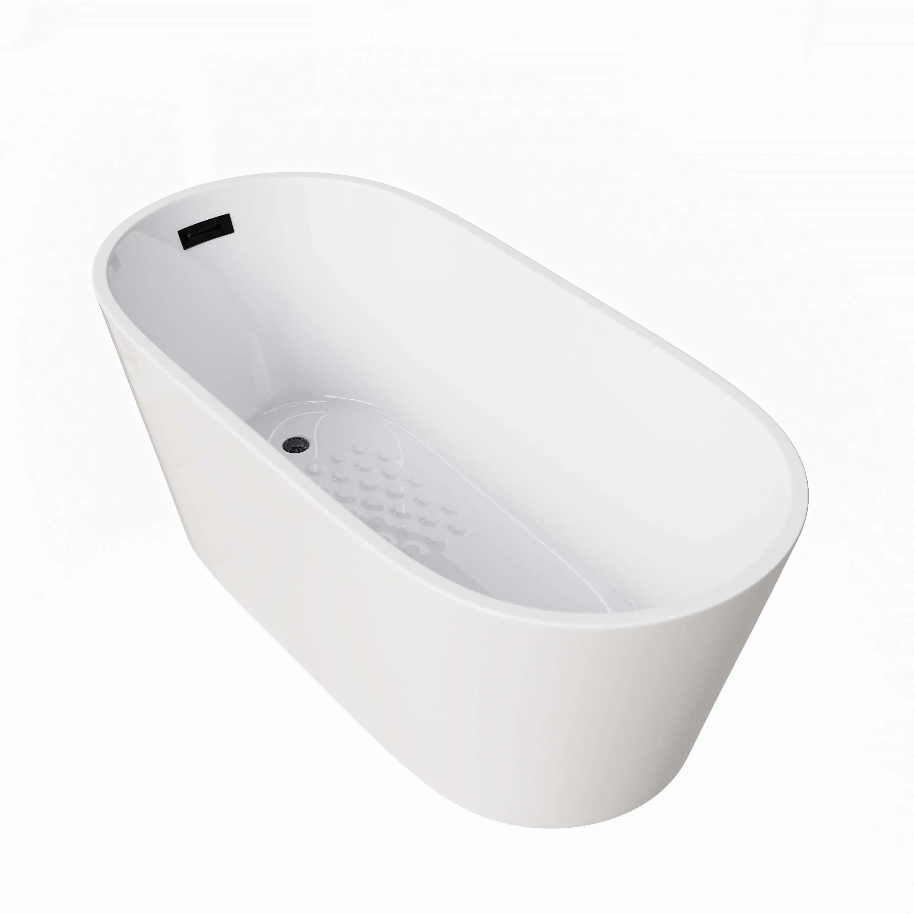 HOROW 59 Inch Deep soaking Tub Acrylic Freestanding Tub Model TU59-MB