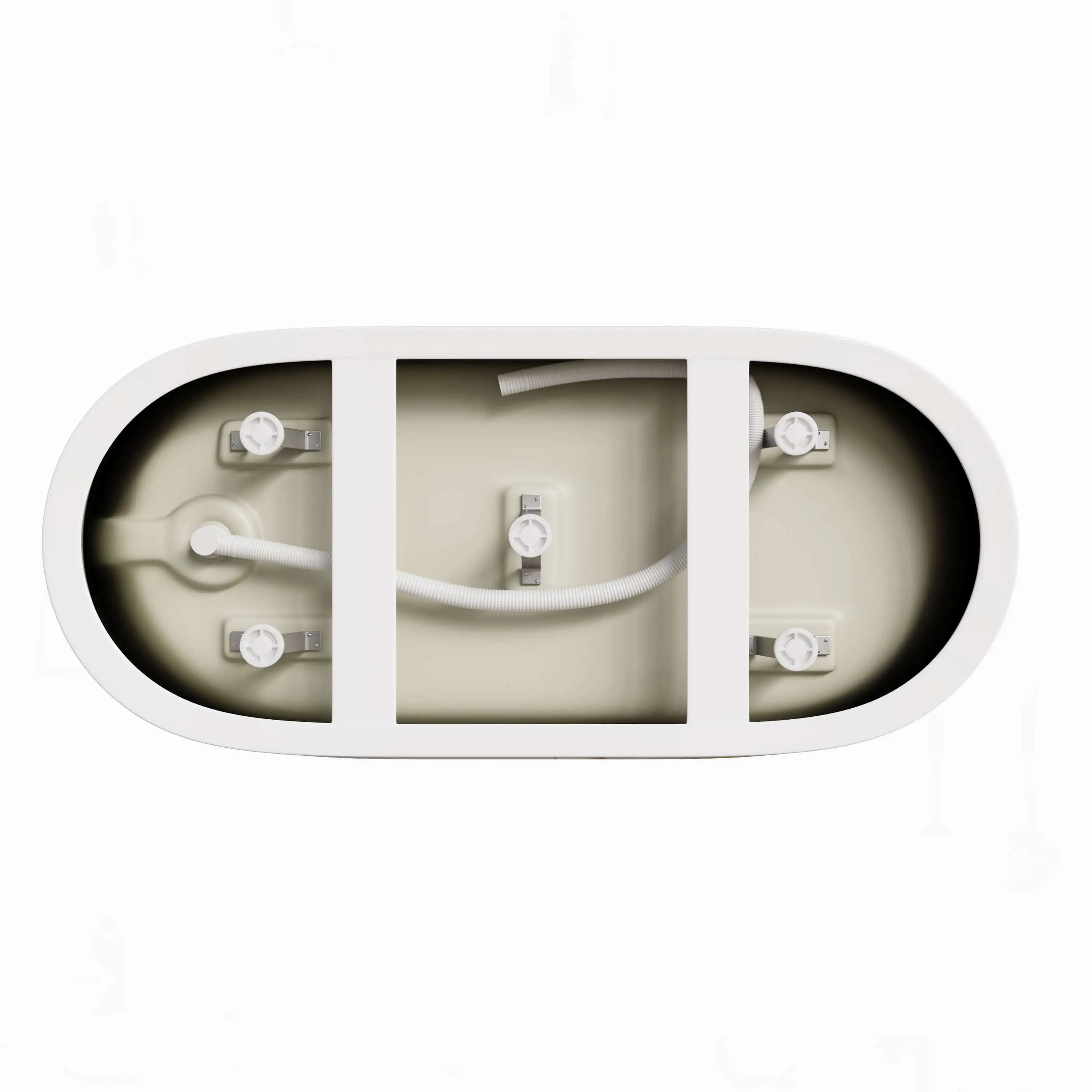 HOROW 59 Inch Acrylic Free Standing Bathtub Deep Soaking Bathtub Model TU59-SG