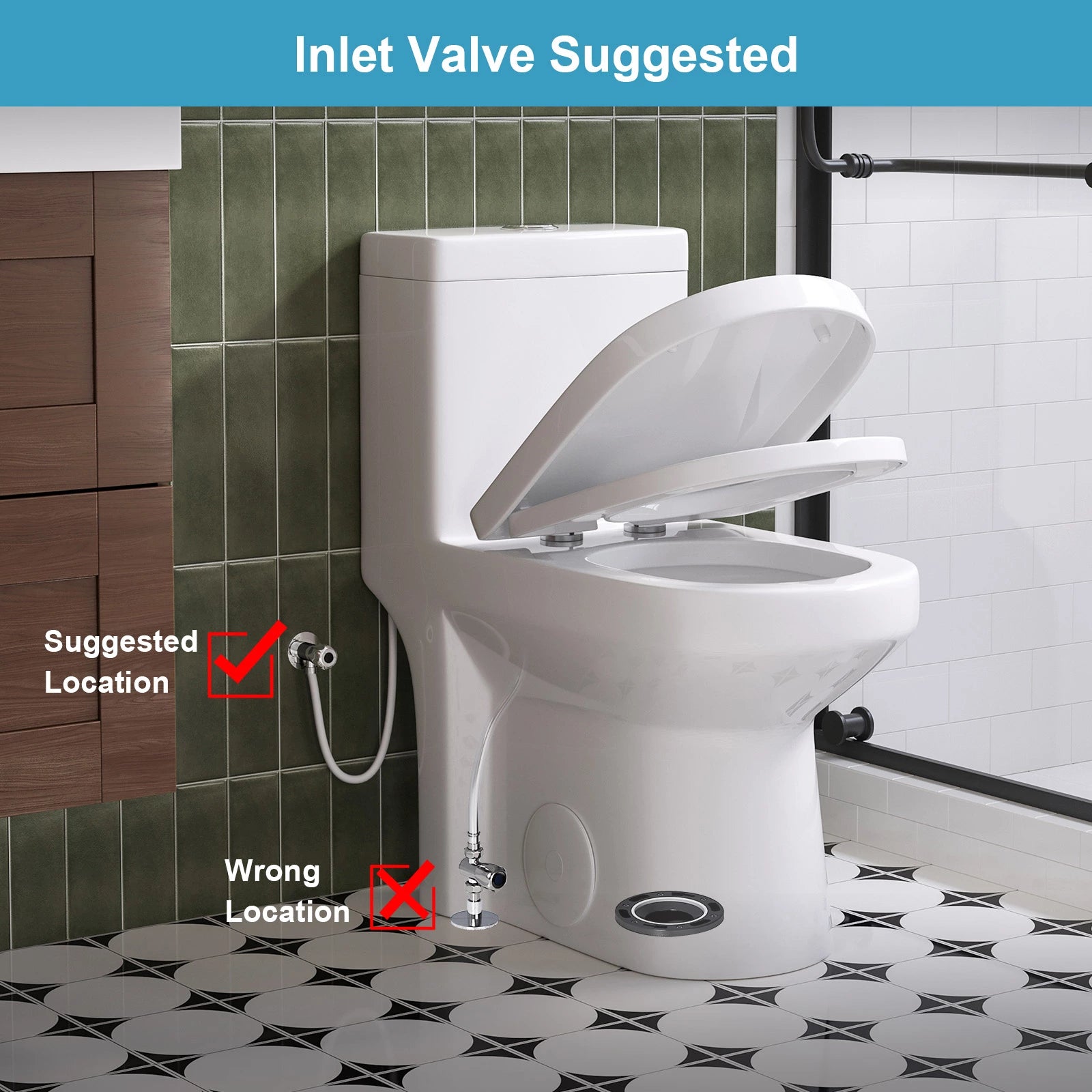 HOROW Compact Toilet For Small Bathroom Dual Flush Toilet Model 8733U