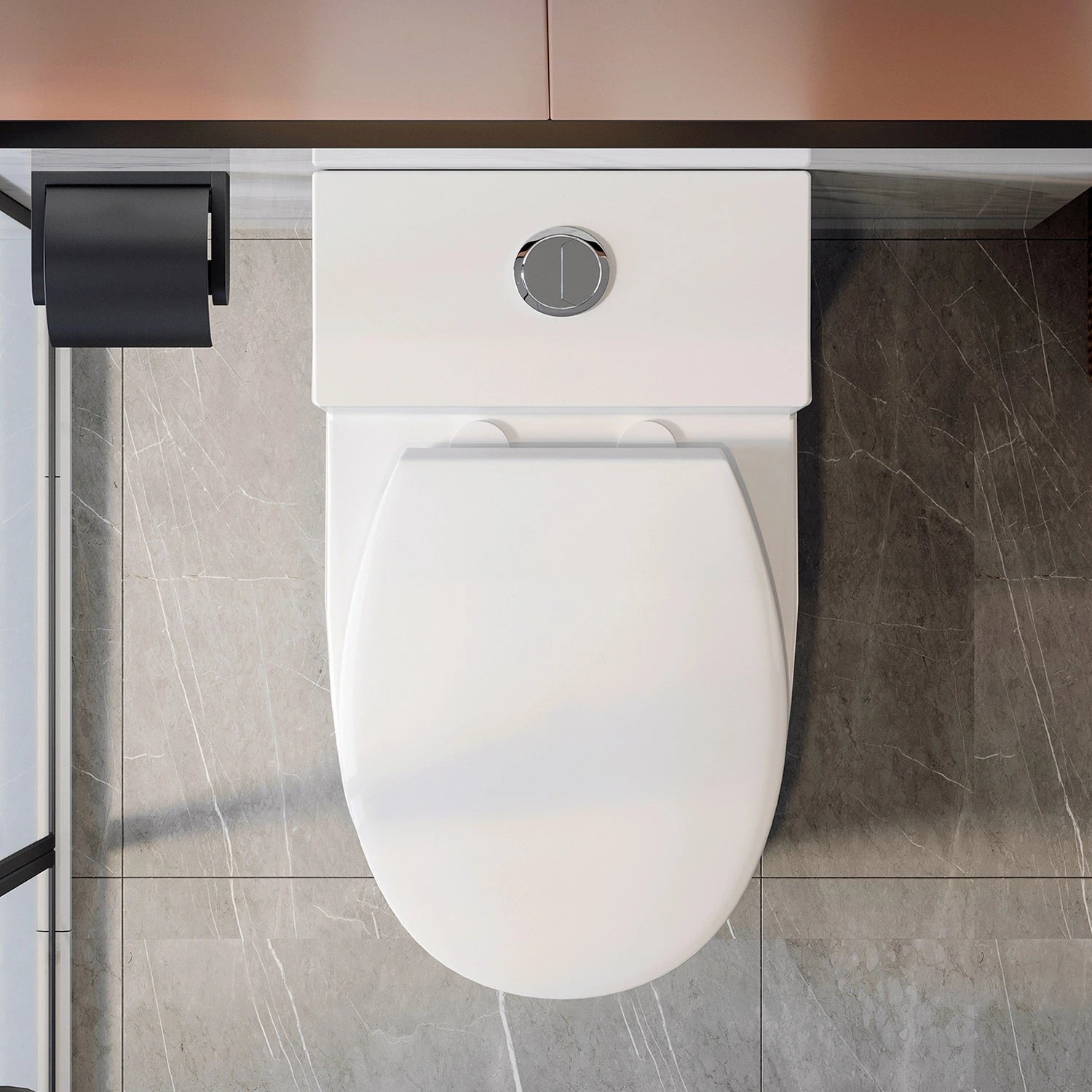 HOROW 10 Inch Rough Toilet Bowl Elongated One Piece Toilet Model T0338W-10