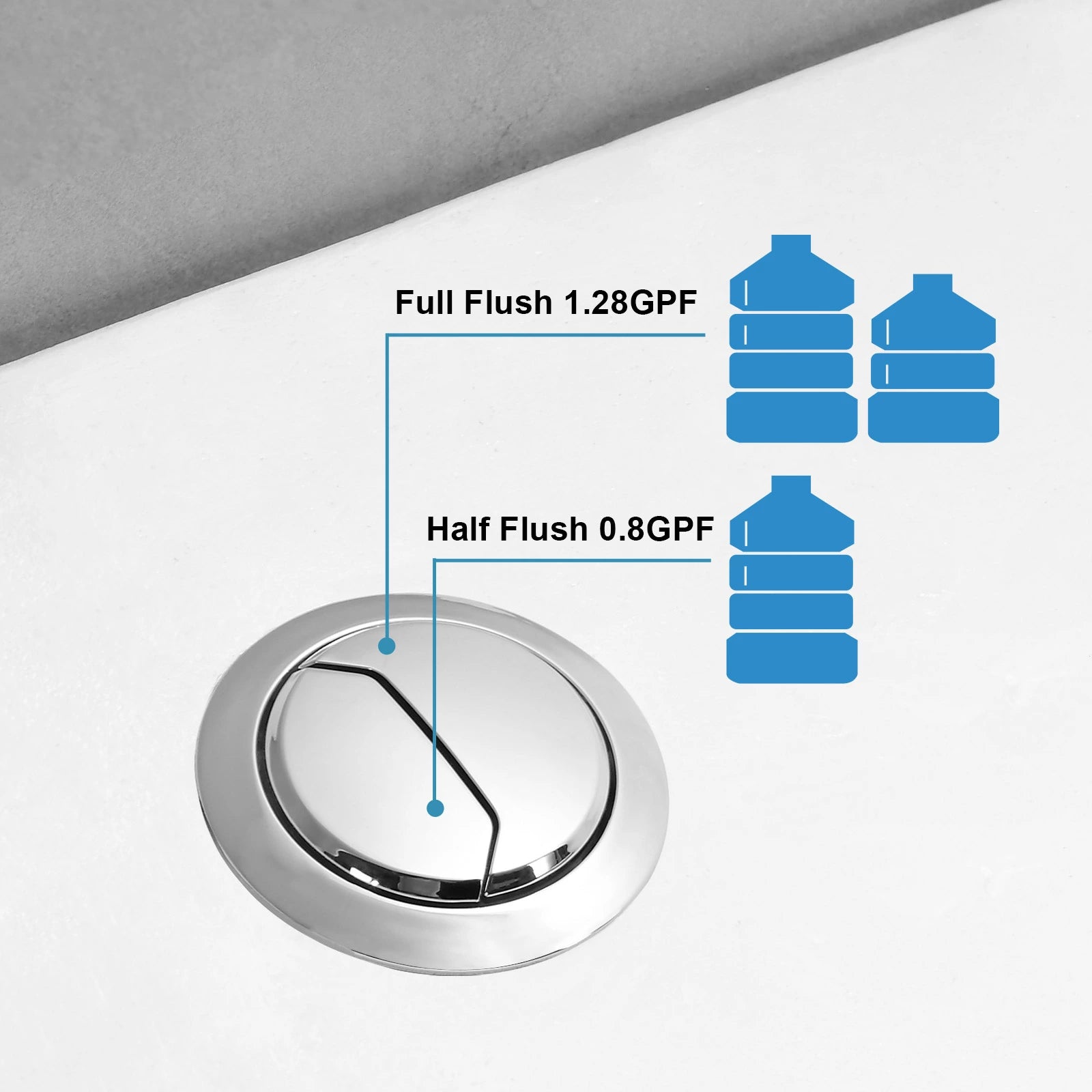 HOROW 10 Inch Rough Toilet Bowl Elongated One Piece Toilet Model T0338W-10