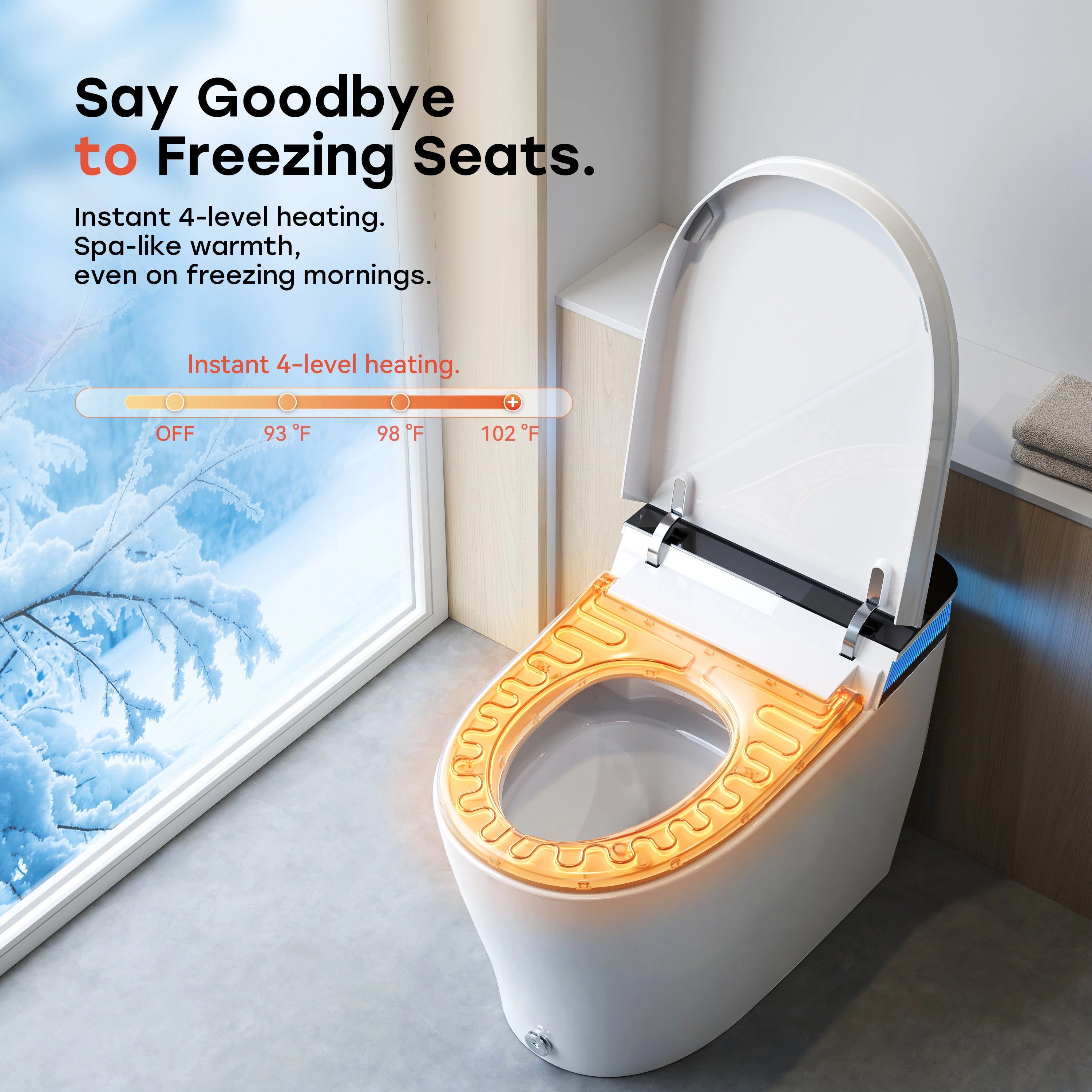 HOROW T38 Smart Toilet with Built-In Tank, Bidet & Mood Light
