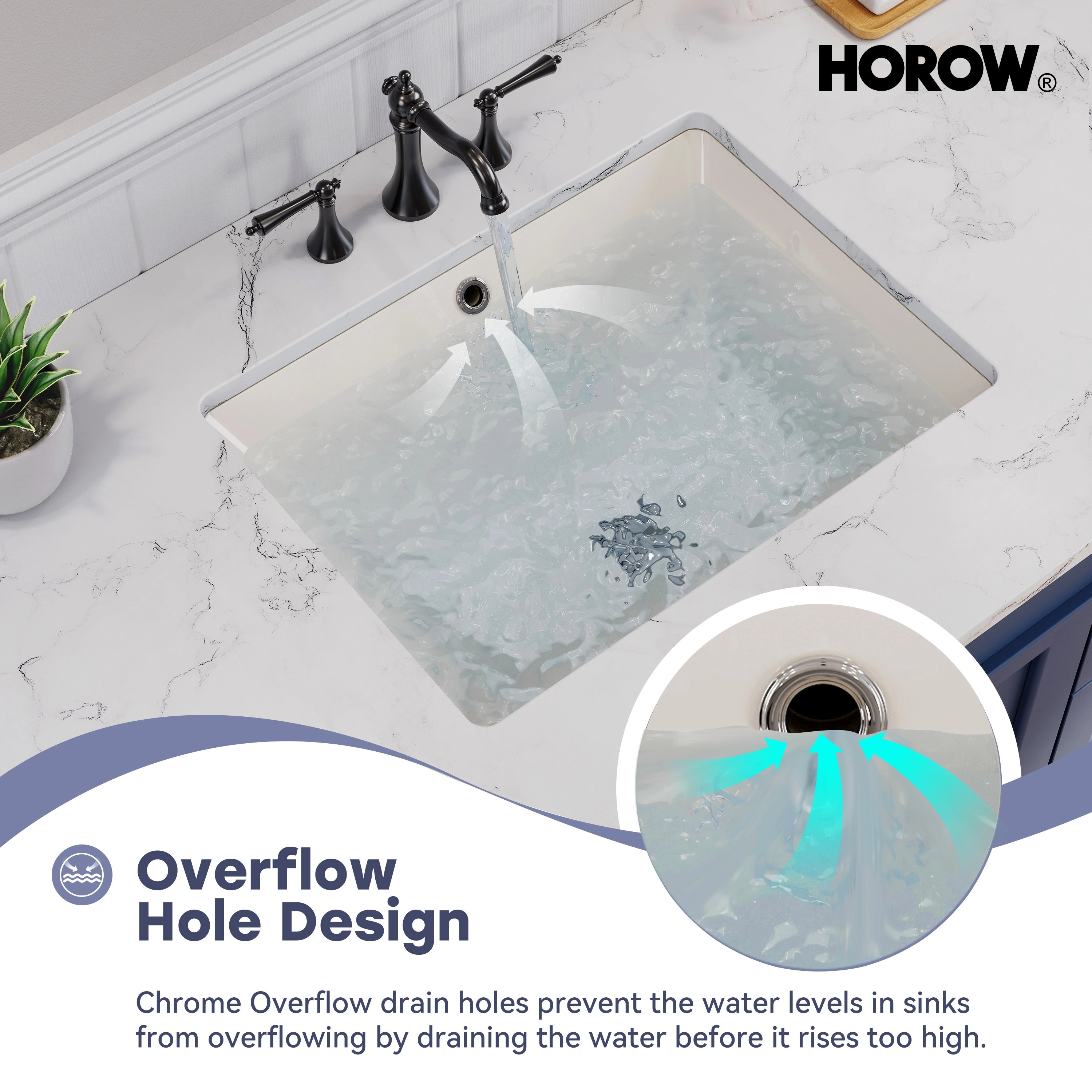 Bisque Under-Counter Bathroom Sink – Model HWTP-S5138D-BC