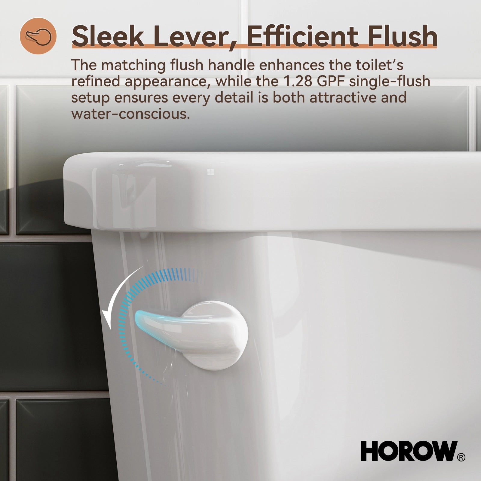 2 Piece Toilet with Single Flush and Round Bowl – Model HWTT-R01S10