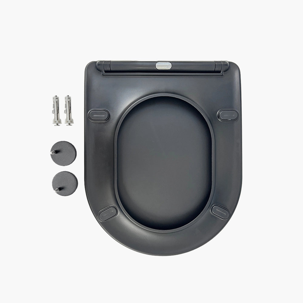 HOROW Soft Close UF Toilet Seat Black for 8733BU Toilet Model HWUF-8733LB