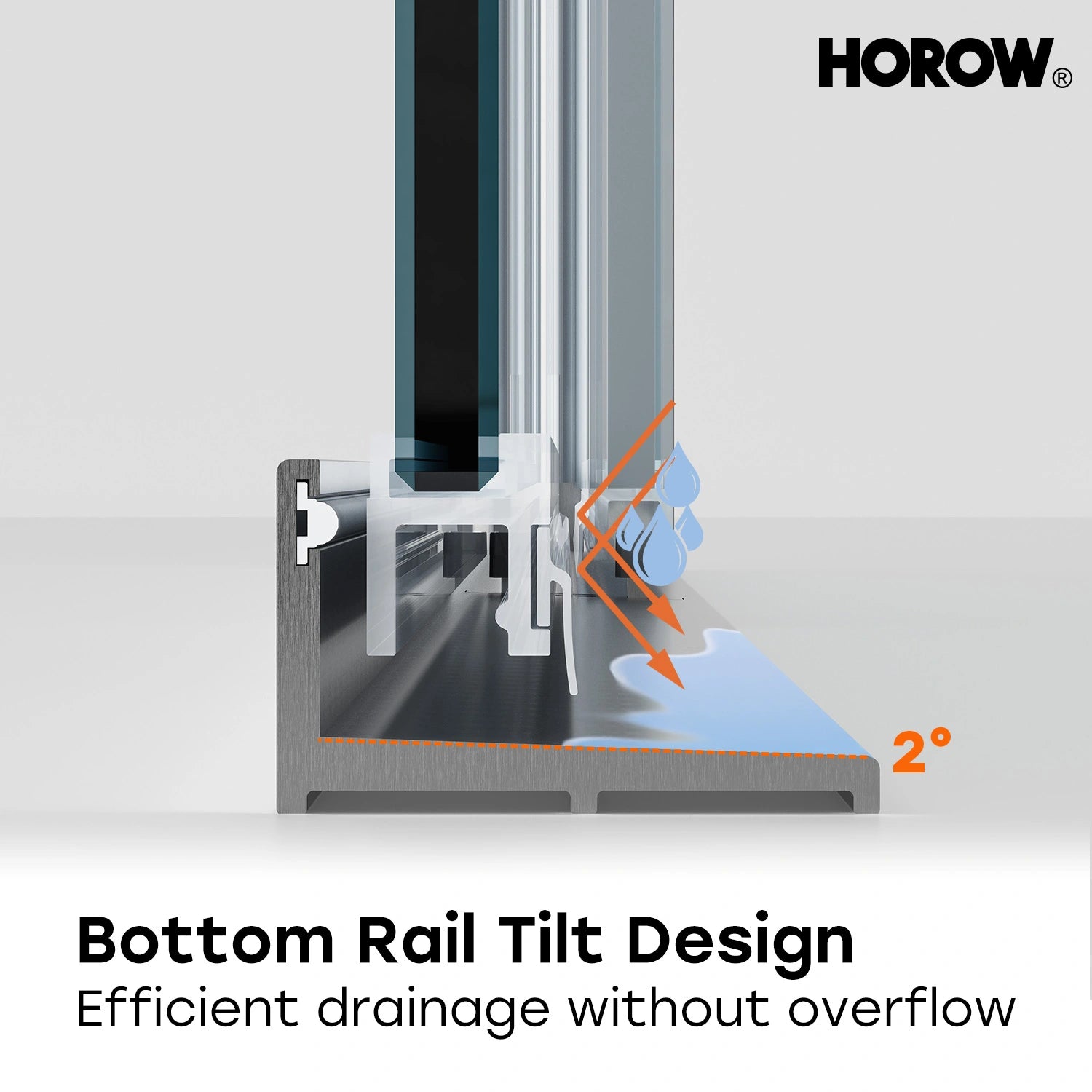 HOROW Brushed Nickel Shower Door with Ultra Narrow Model K2-BN