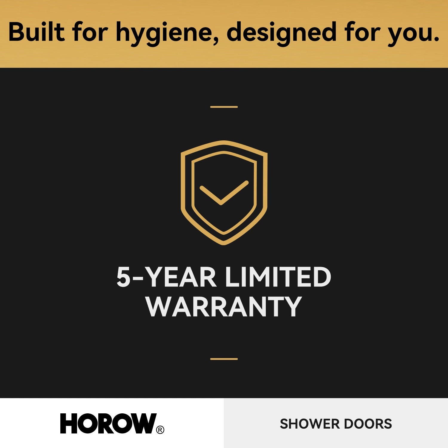 HOROW MI6076-BN 60" Frameless Glass Shower Door in Brushed Nickel