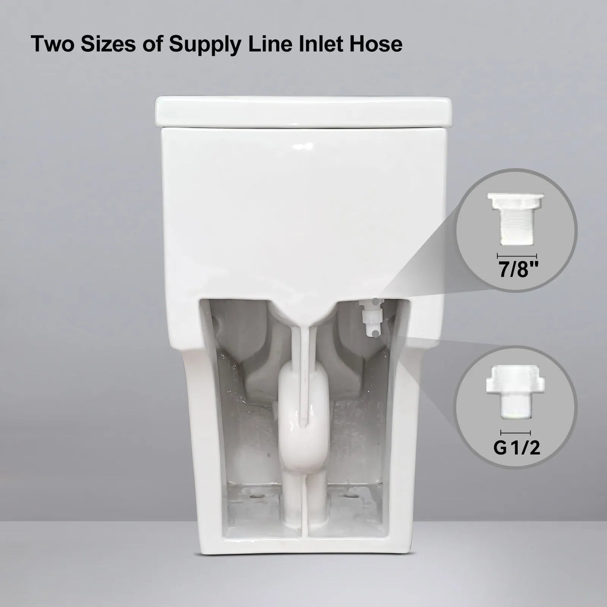 HOROW T0338W 12-Inch Rough-In One-Piece ADA Toilet with Dual Flush