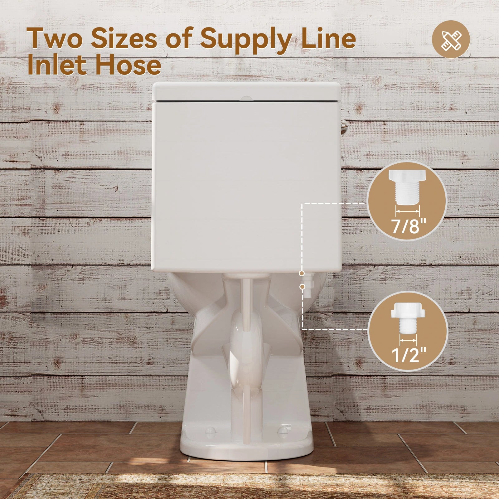 Single Flush Toilet with ADA Seat Height for 12 Inch Rough In Model T0352W