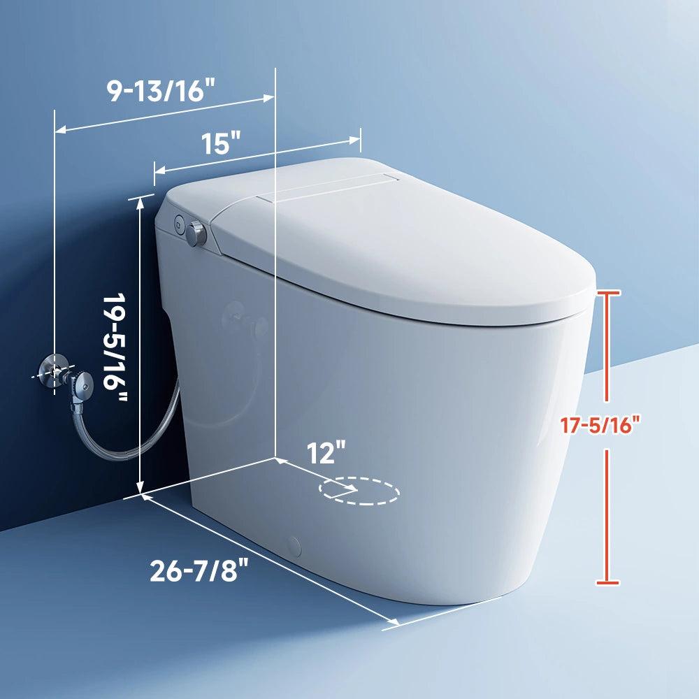 Bidet Toilet with Non electric Seat for 12 Inch Rough in Model T30