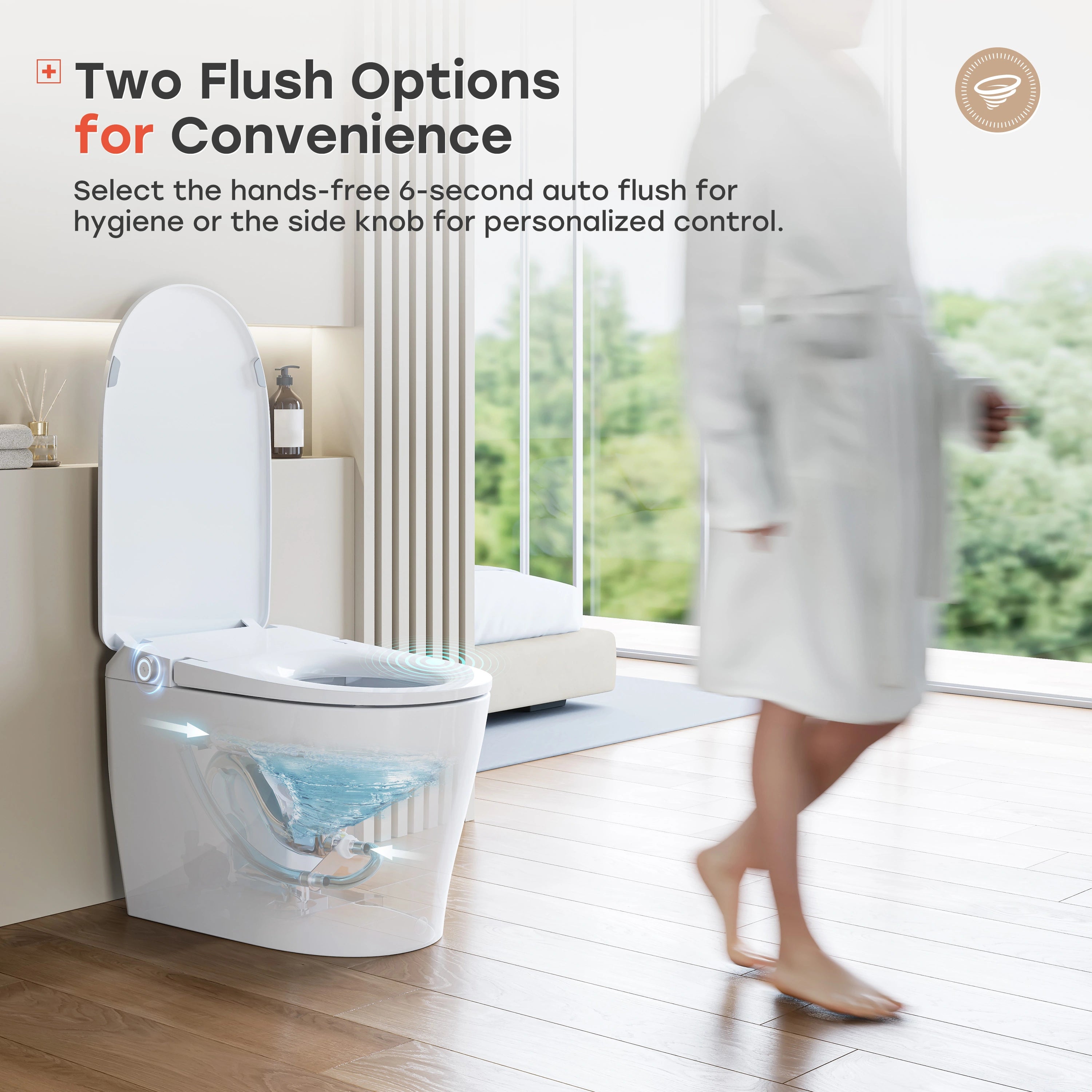 Smart Toilet with All Cover Lid and Power Outage Flush Model T32