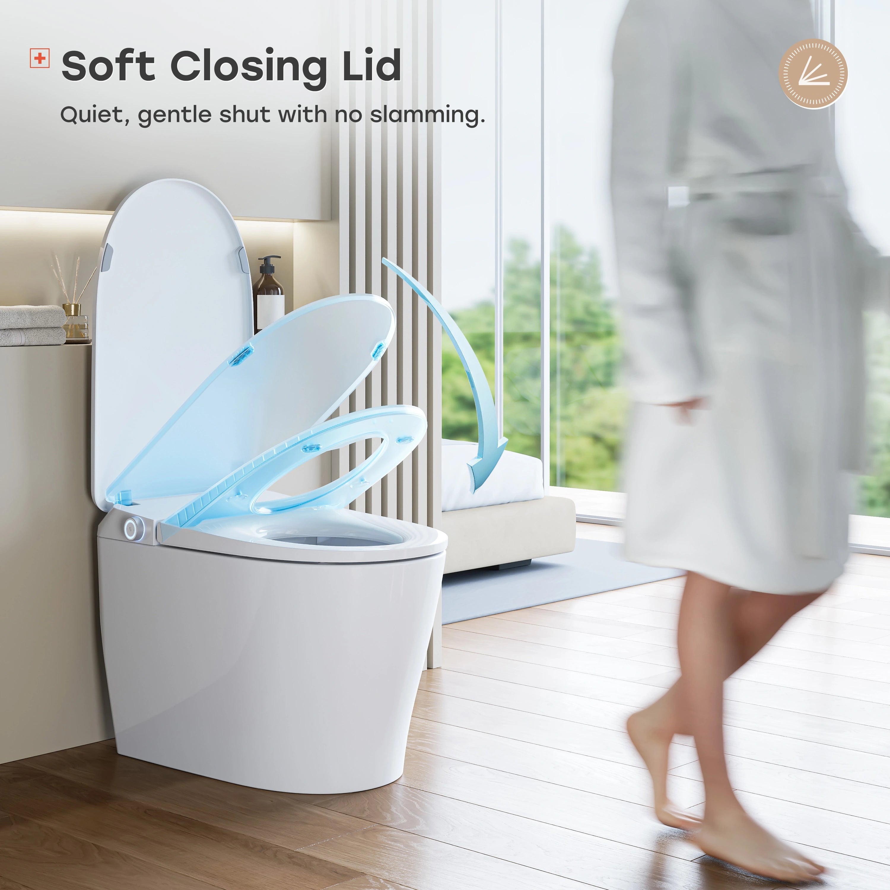 Smart Toilet with All Cover Lid and Power Outage Flush Model T32