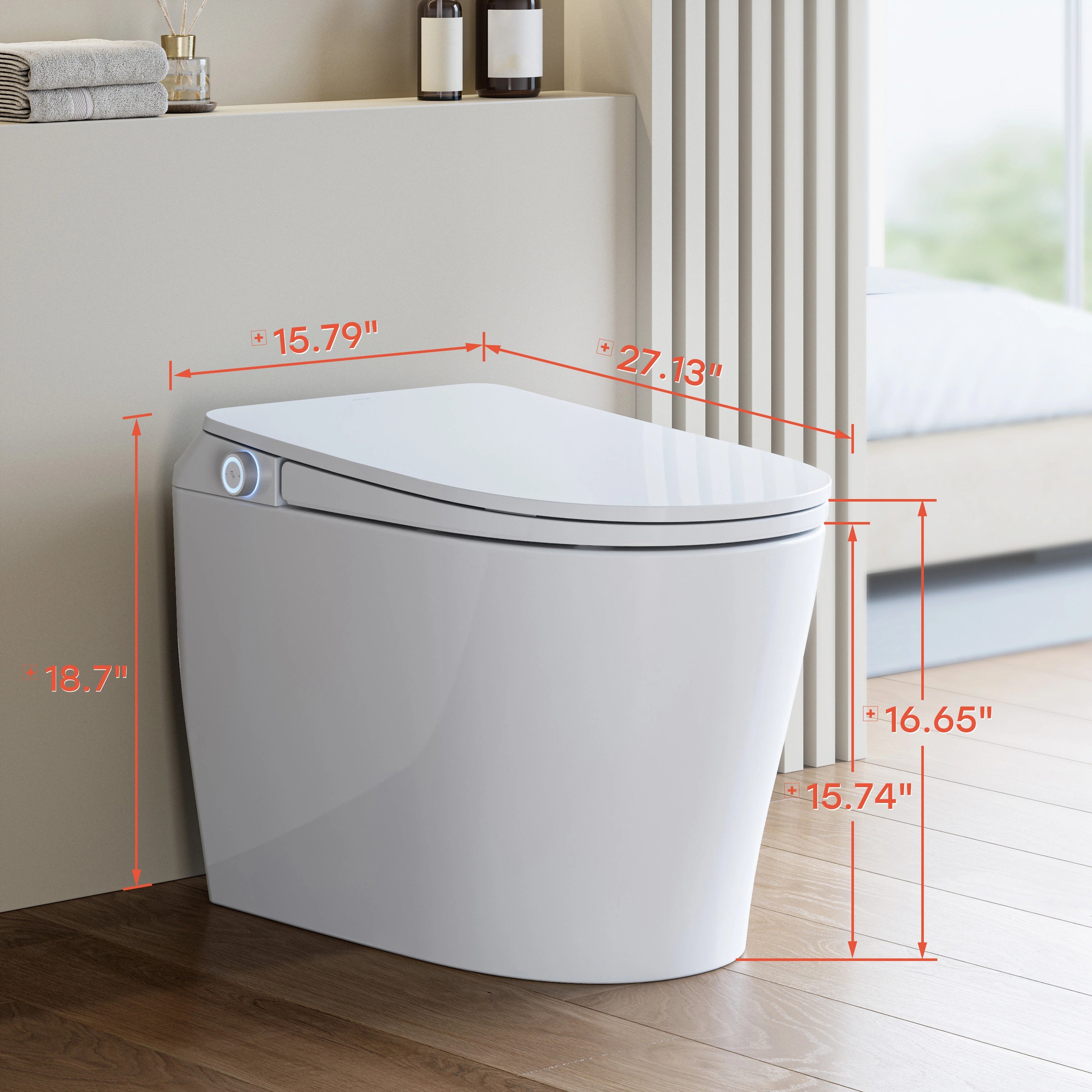 Smart Toilet with All Cover Lid and Power Outage Flush Model T32