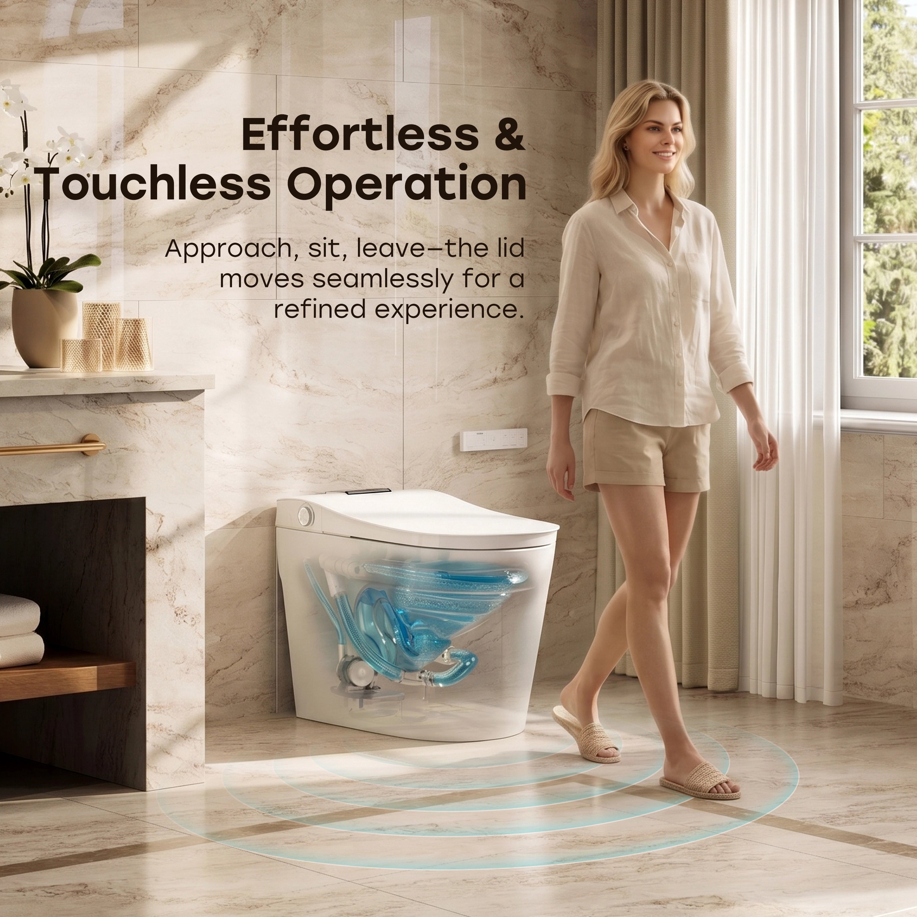 HOROW T39 Smart Toilet with Built-In Tank & Pump, ADA Dual Flush