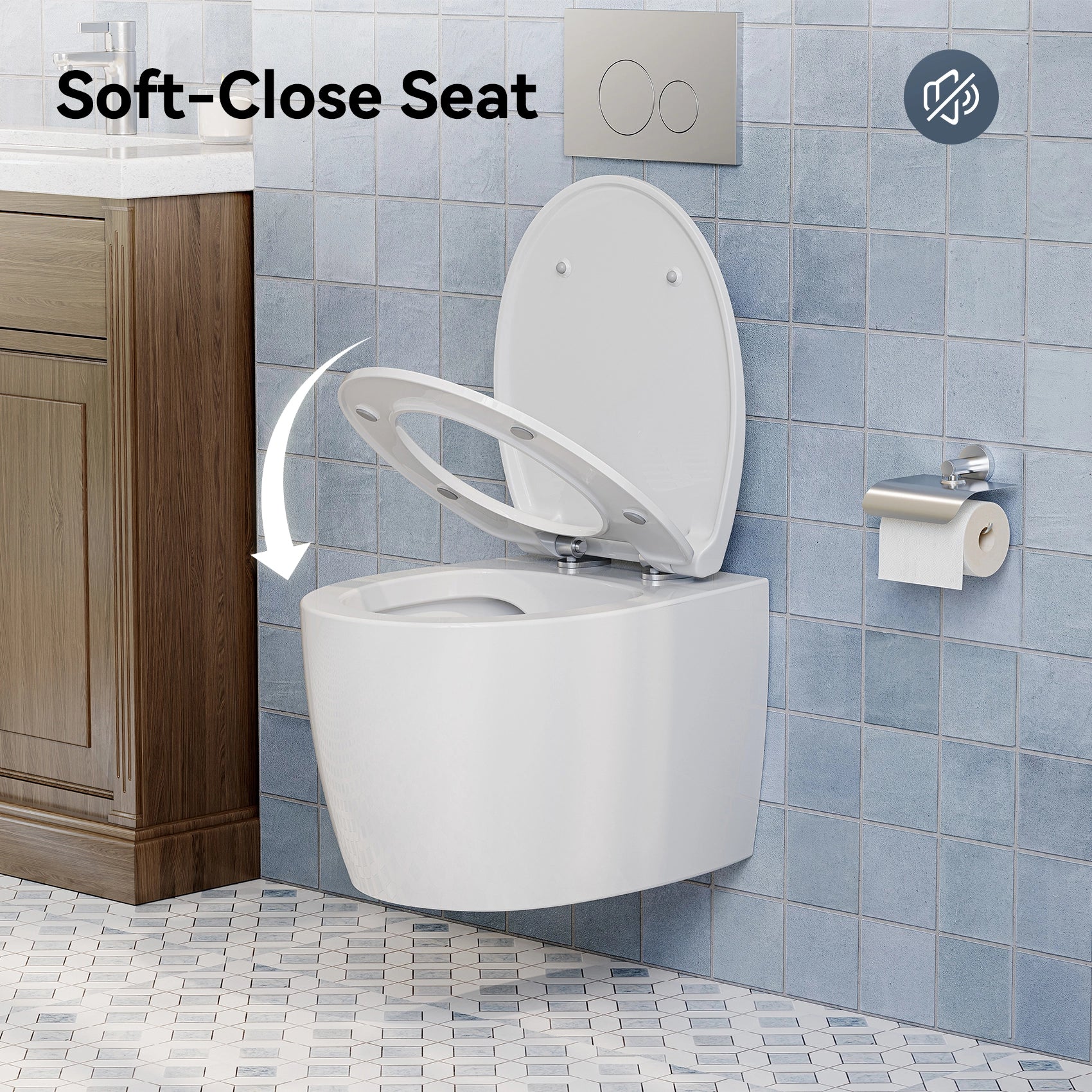 HOROW TG04W Wall-Hung Toilet – Hygienic Dual Flush Modern Design