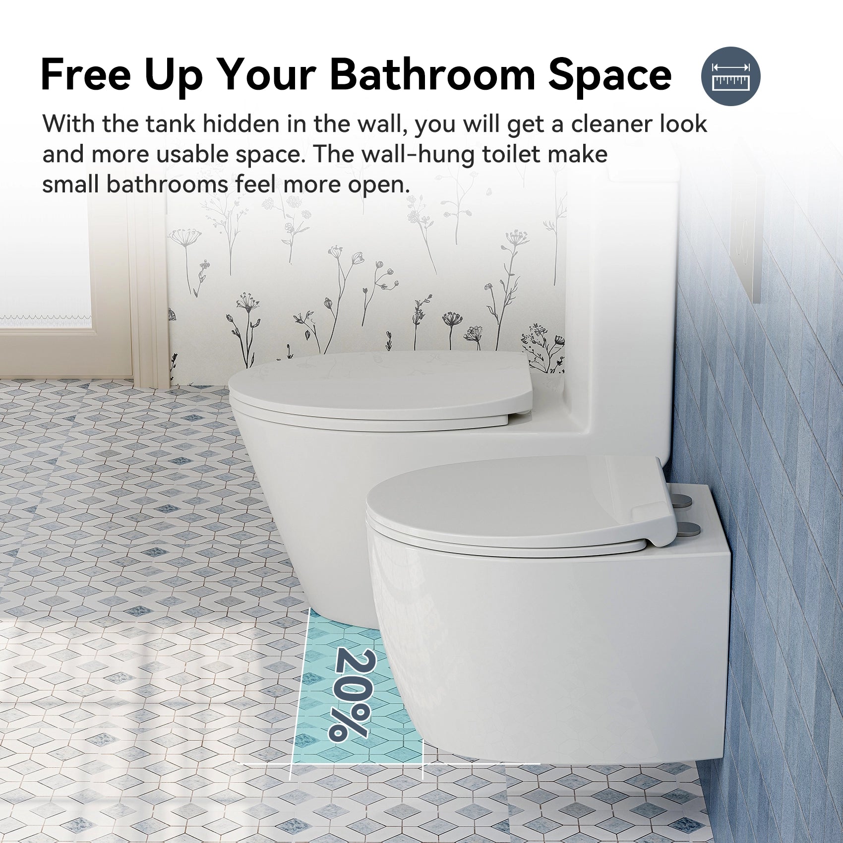 HOROW TG04W Wall-Hung Toilet – Hygienic Dual Flush Modern Design