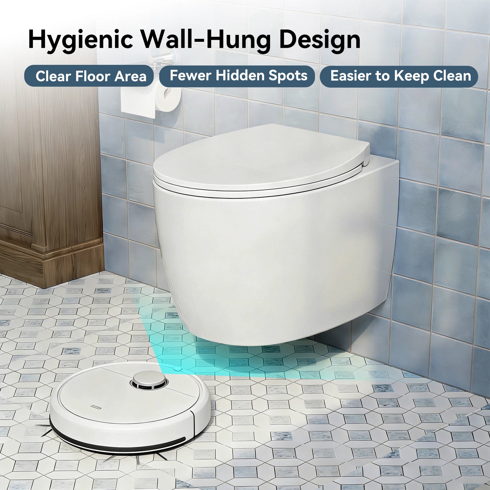 HOROW TG04W Wall-Hung Toilet – Hygienic Dual Flush Modern Design