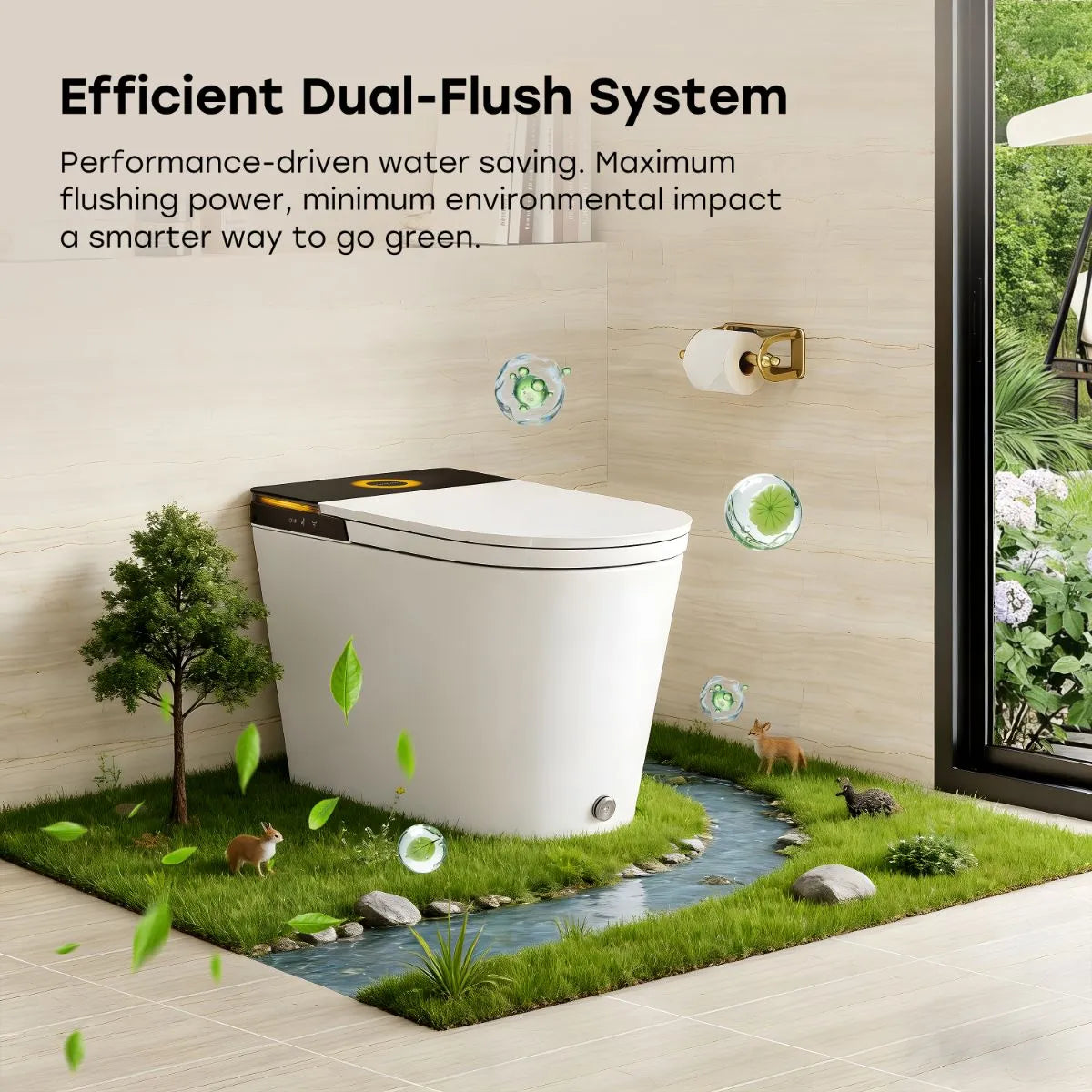 HOROW X70 Smart Toilet with Built-In Tank and Pump – Powerful Flush, Modern Comfort