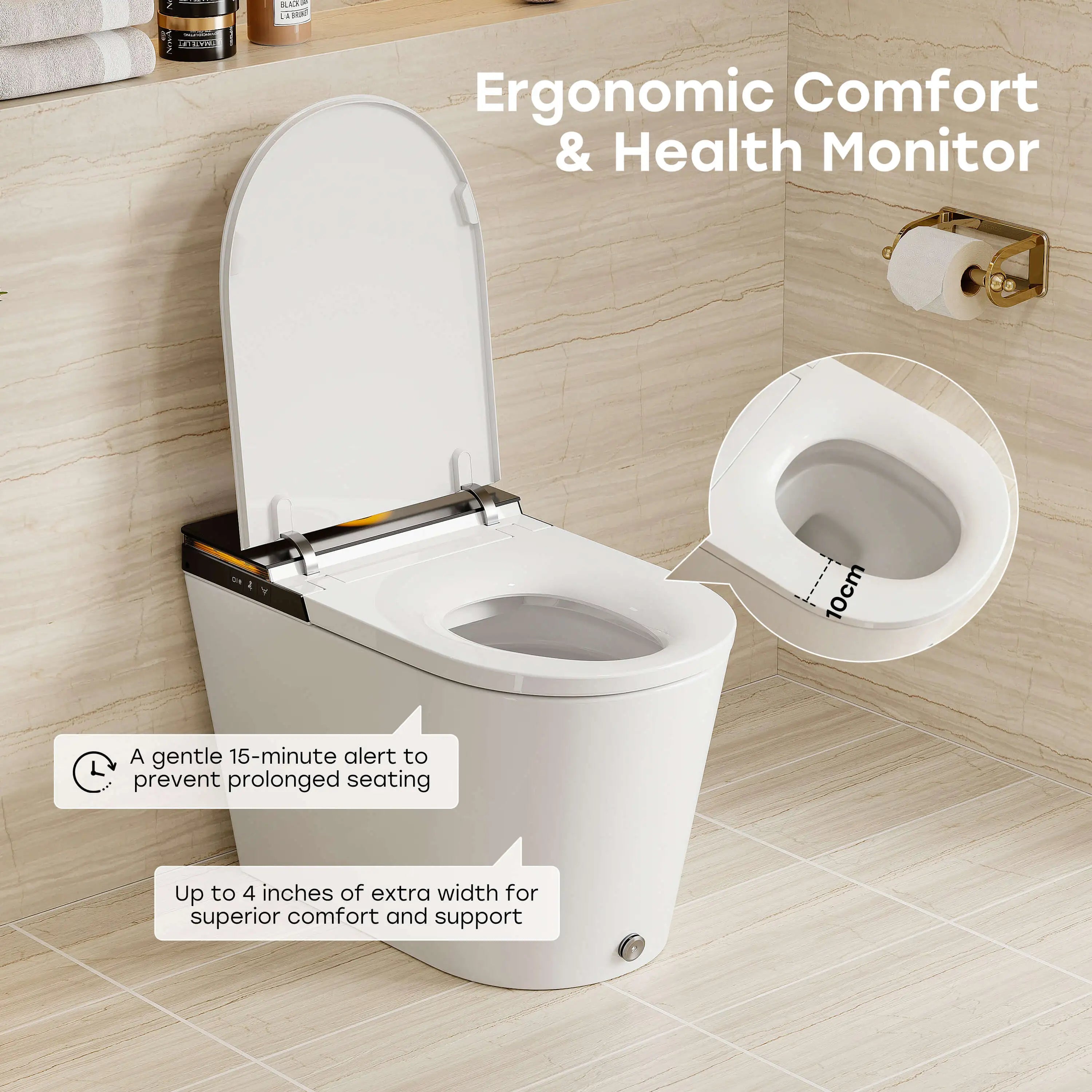 HOROW X70 Smart Toilet with Built-In Tank and Pump – Powerful Flush, Modern Comfort