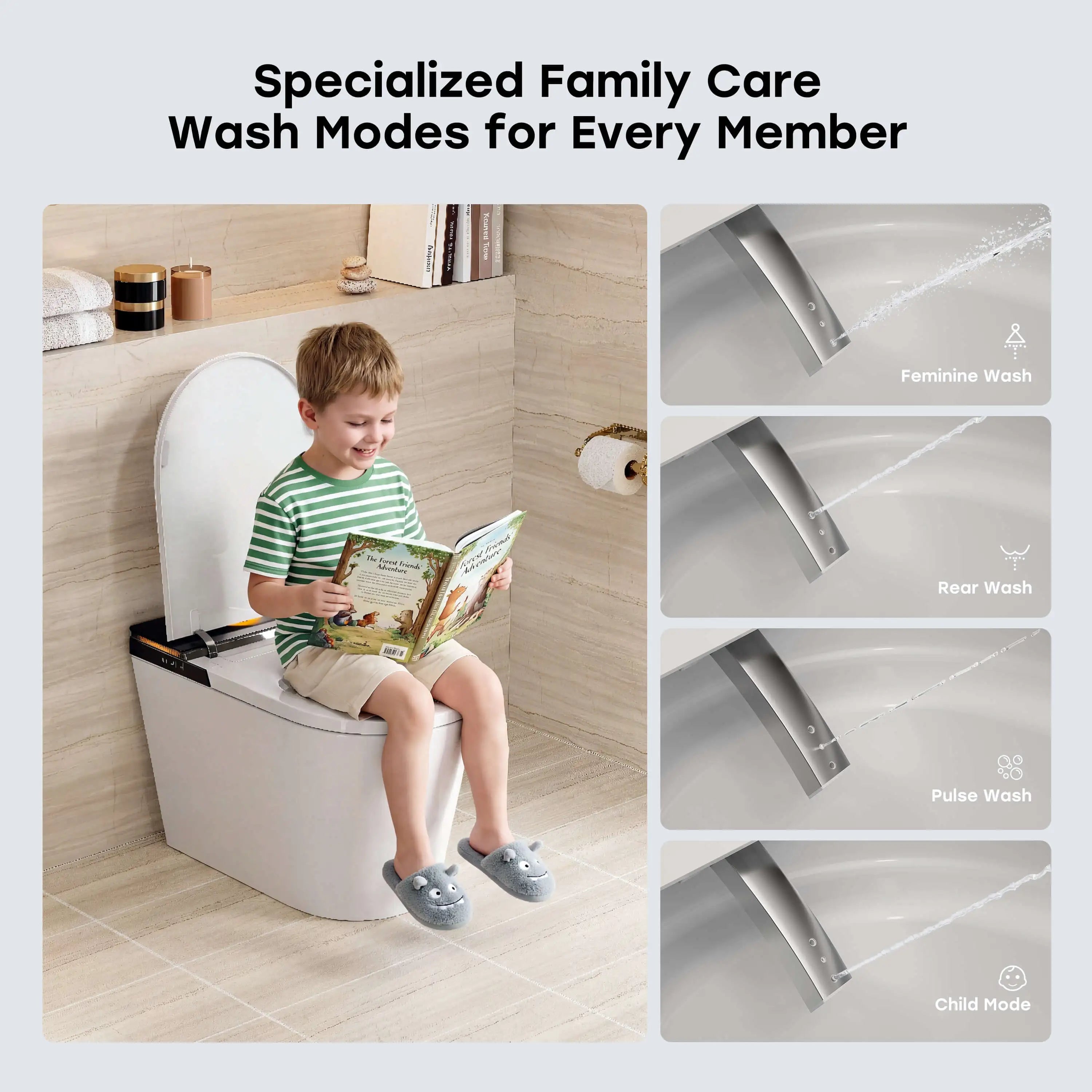 HOROW X70 Smart Toilet with Built-In Tank and Pump – Powerful Flush, Modern Comfort