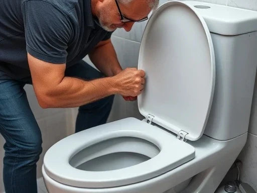  how to tighten toilet seat