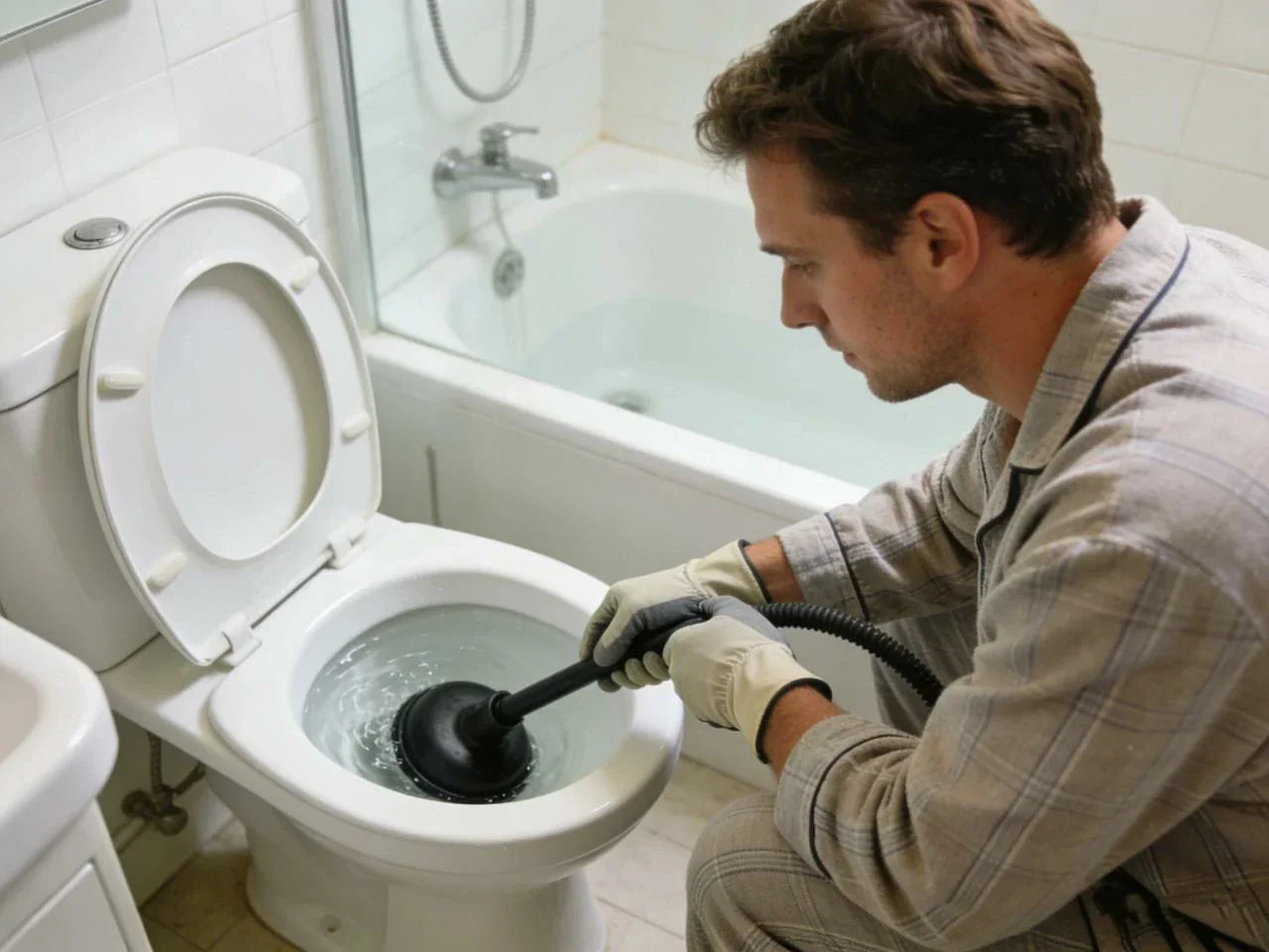 how to plunge toilet