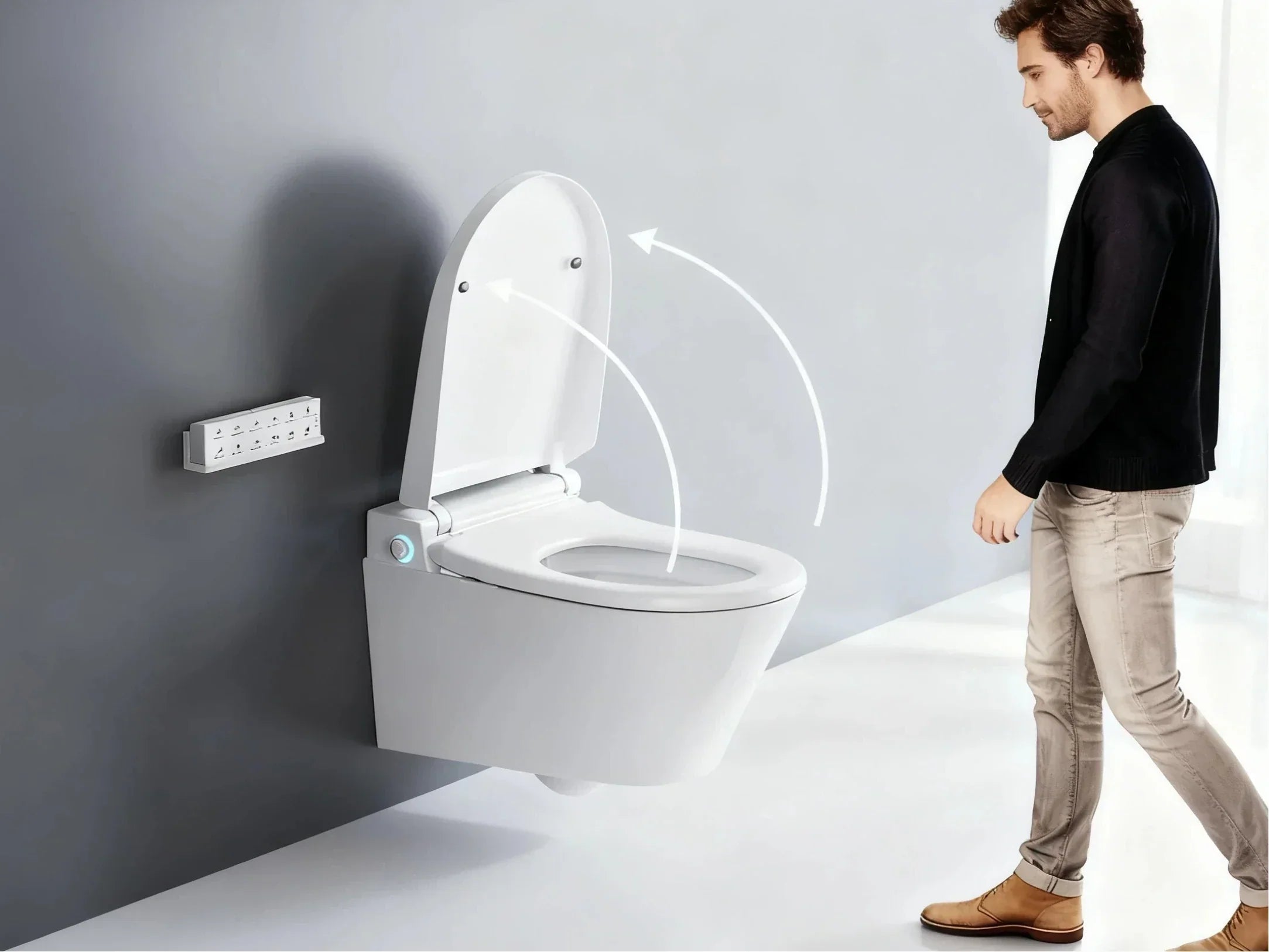 wall mounted toilet with bidet