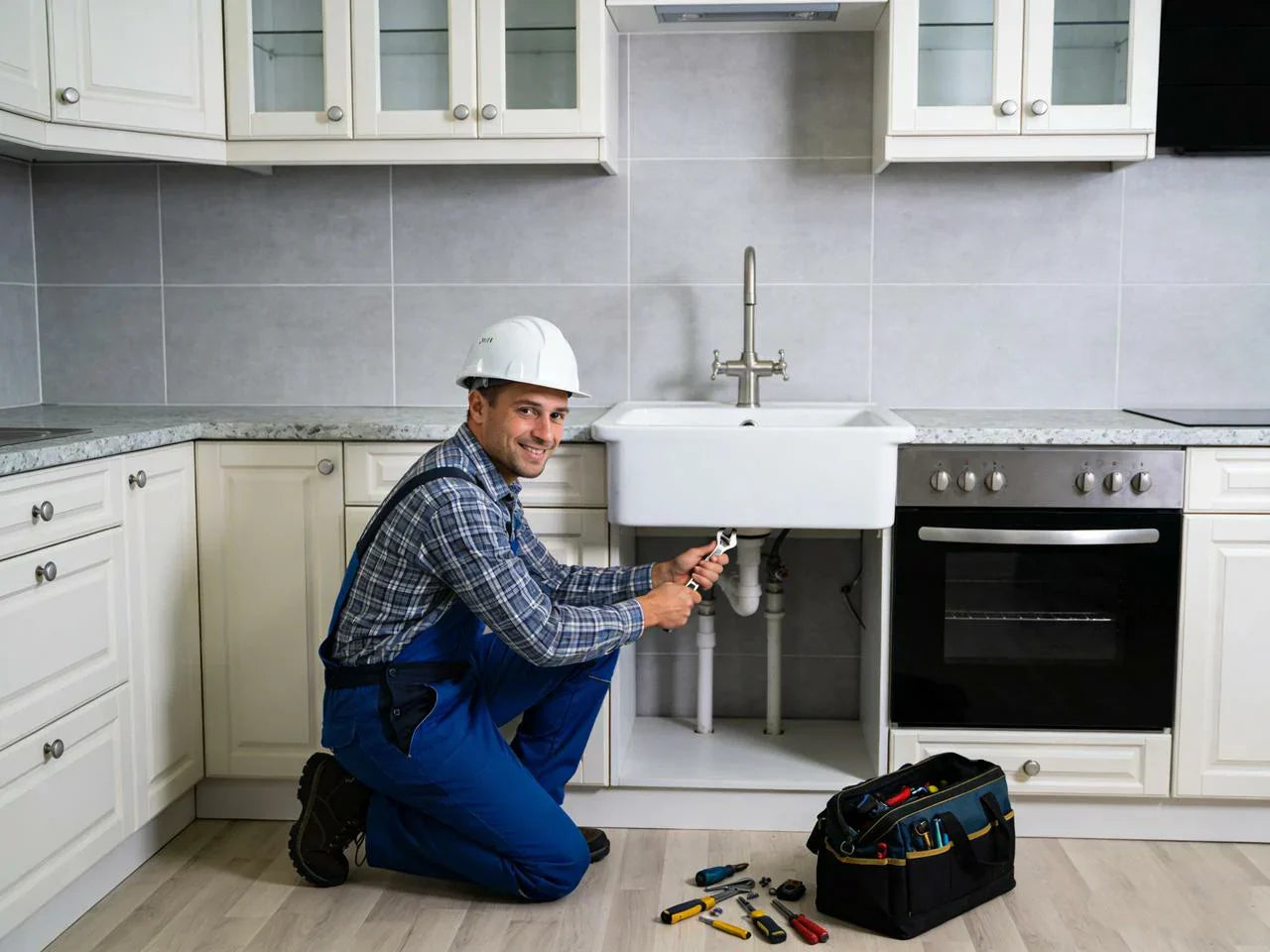 how to install farmhouse sink